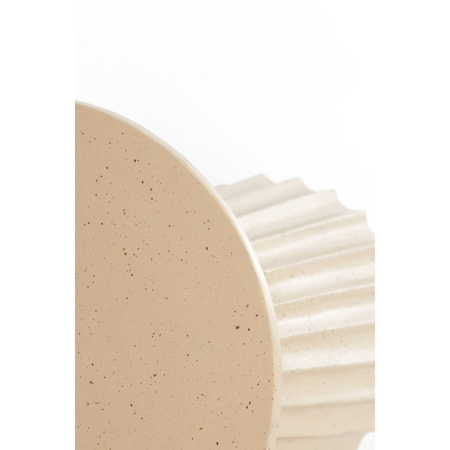 Side table Ø40x51 cm VEGLIA matt sand+light brown spotted