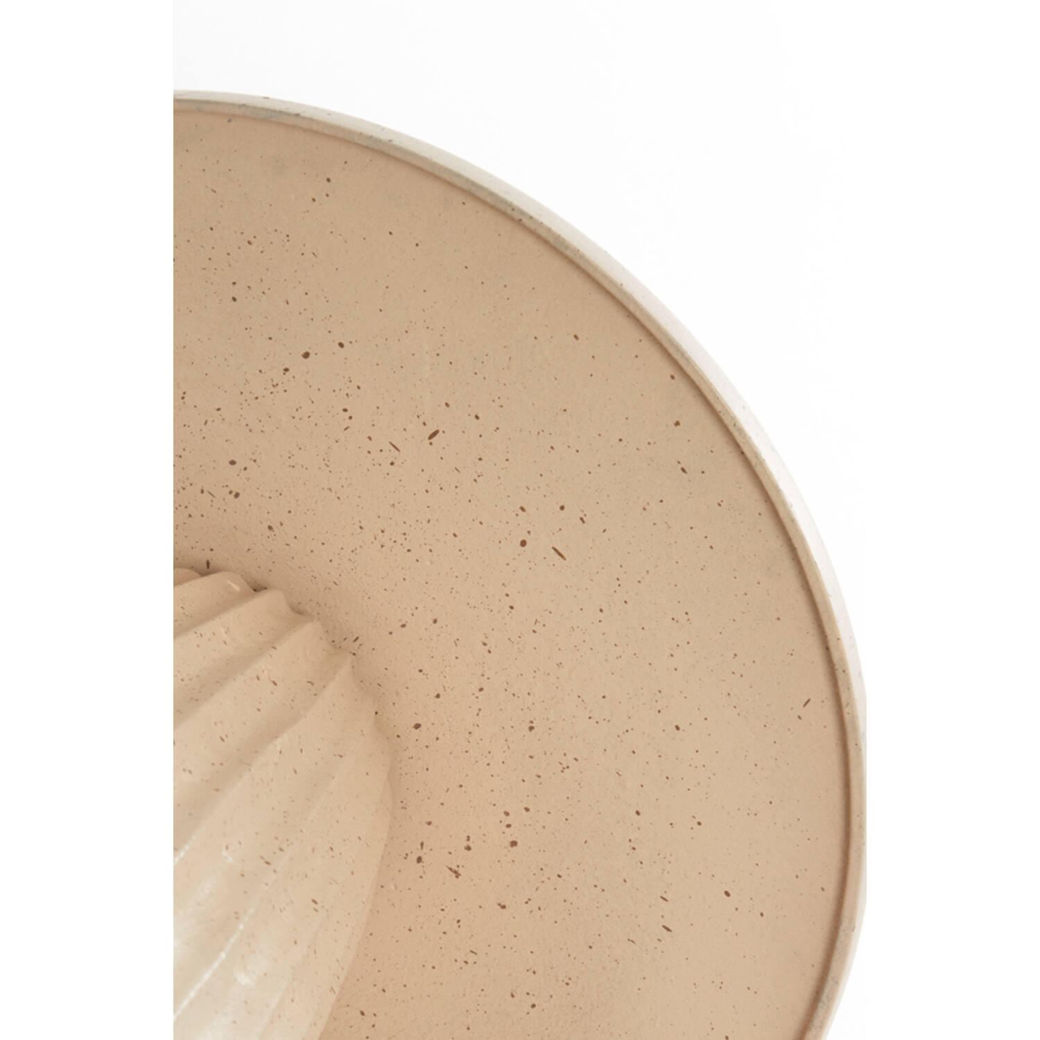 Side table Ø40x51 cm VEGLIA matt sand+light brown spotted