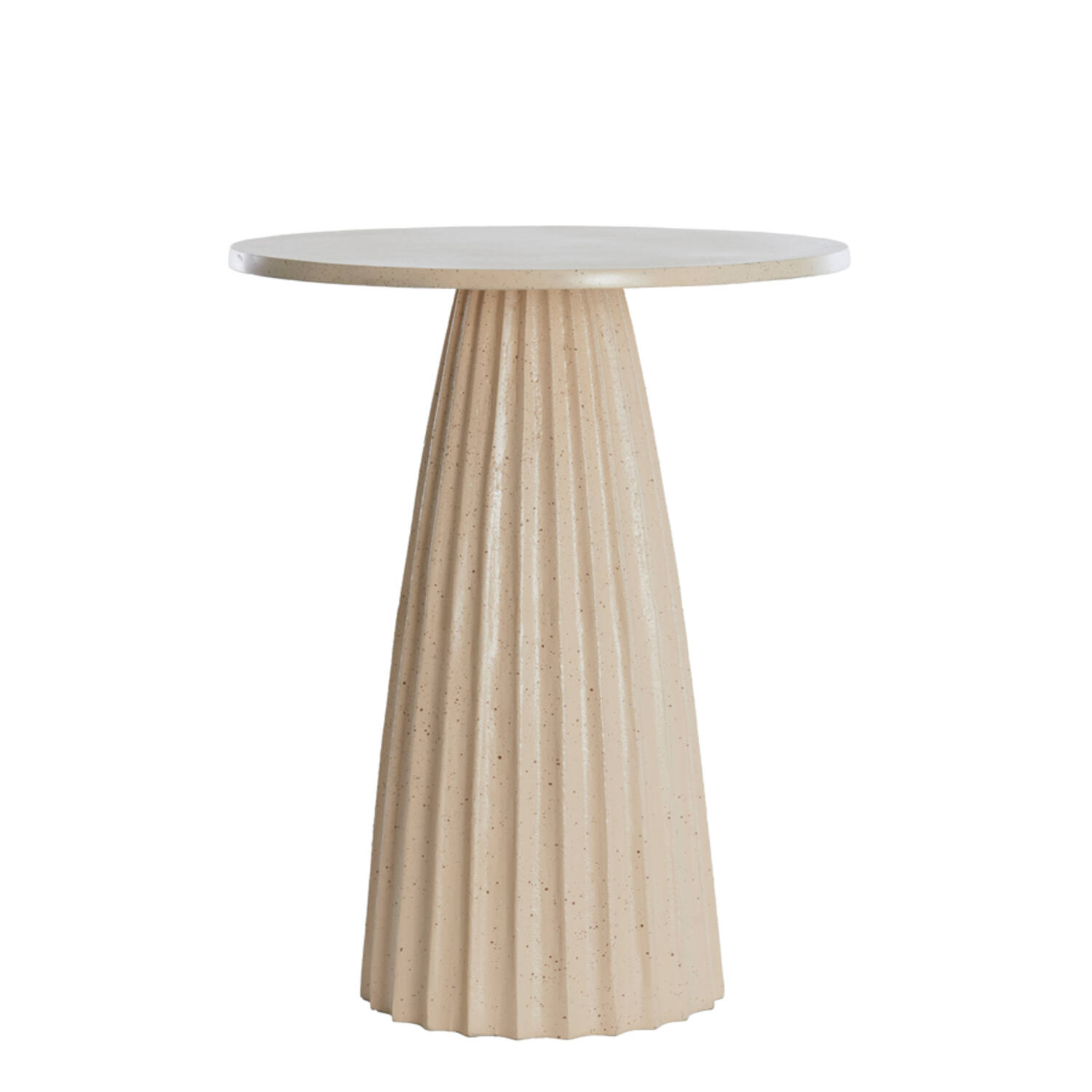 Bijzettafel Ø45x56 cm VEGLIA mat zand+licht bruin gespikkeld