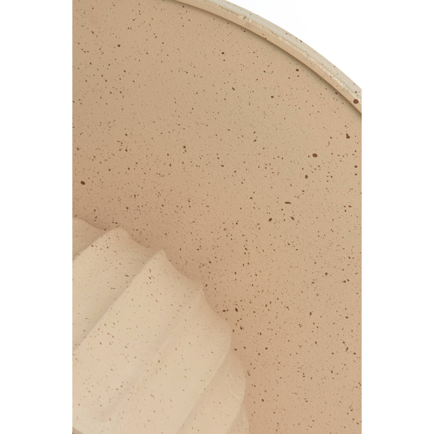 Bijzettafel Ø60x38 cm VEGLIA mat zand+licht bruin gespikkeld