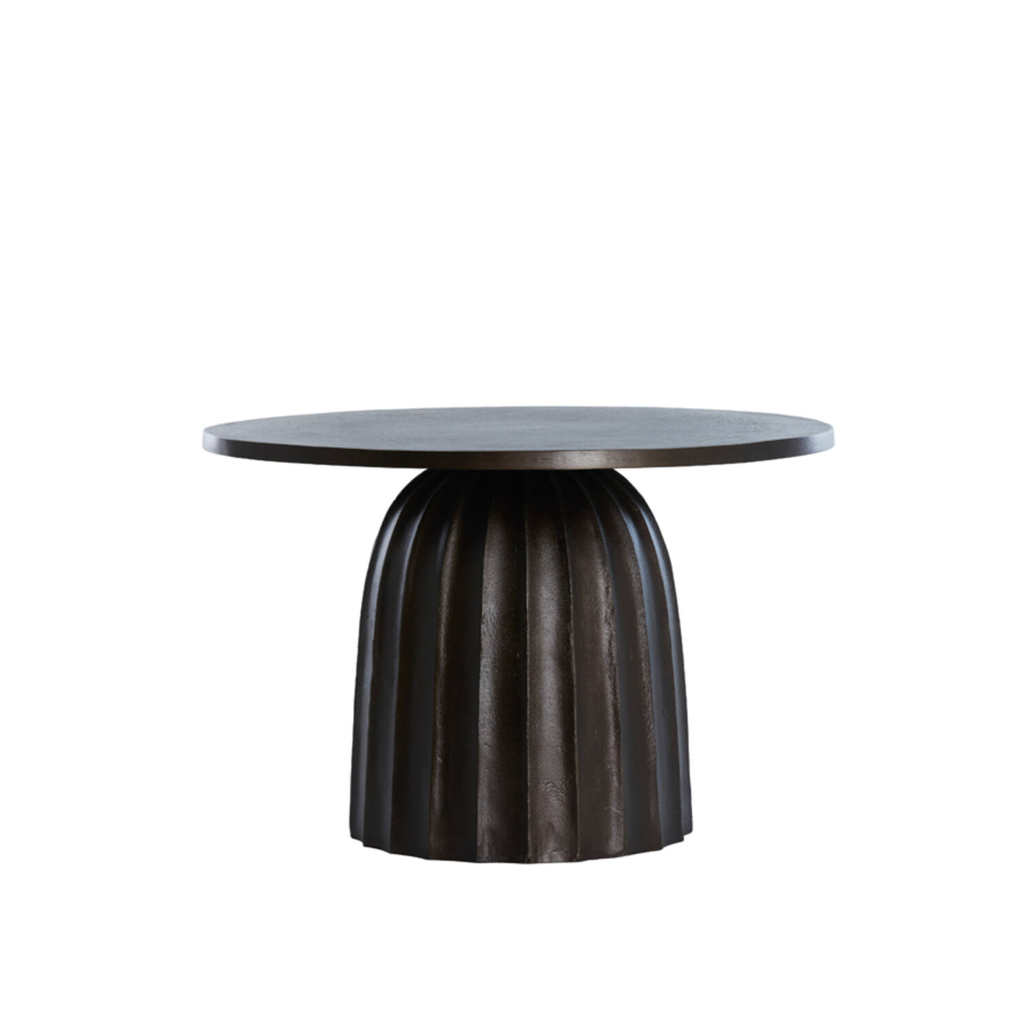 Bijzettafel Ø60x38 cm VEGLIA mat donker bruin