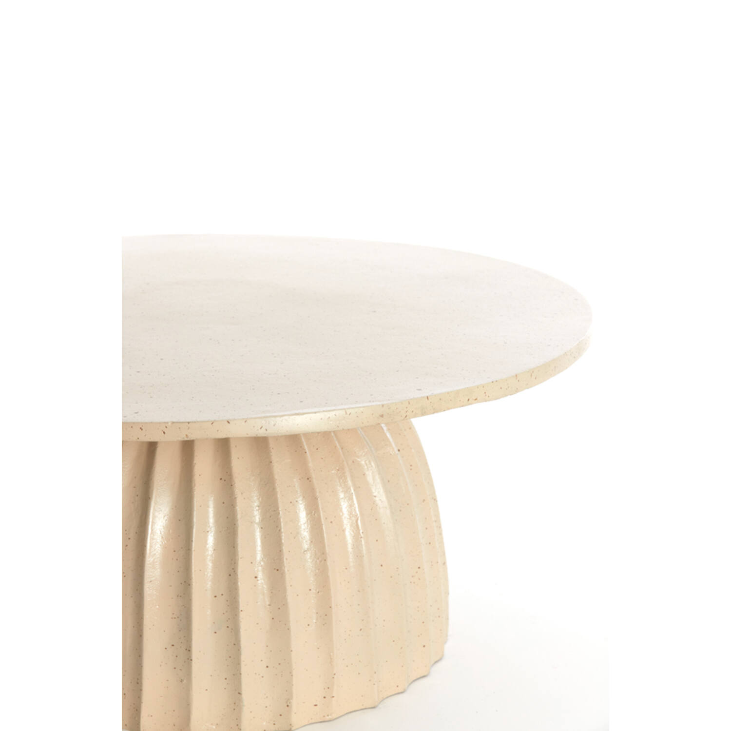 Coffee table Ø70x33,5 cm VEGLIA mat sand+light brown spotted