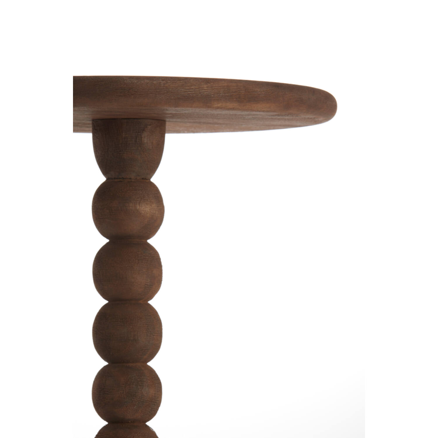 Bijzettafel Ø35x54 cm VEGLIO hout mat donker bruin