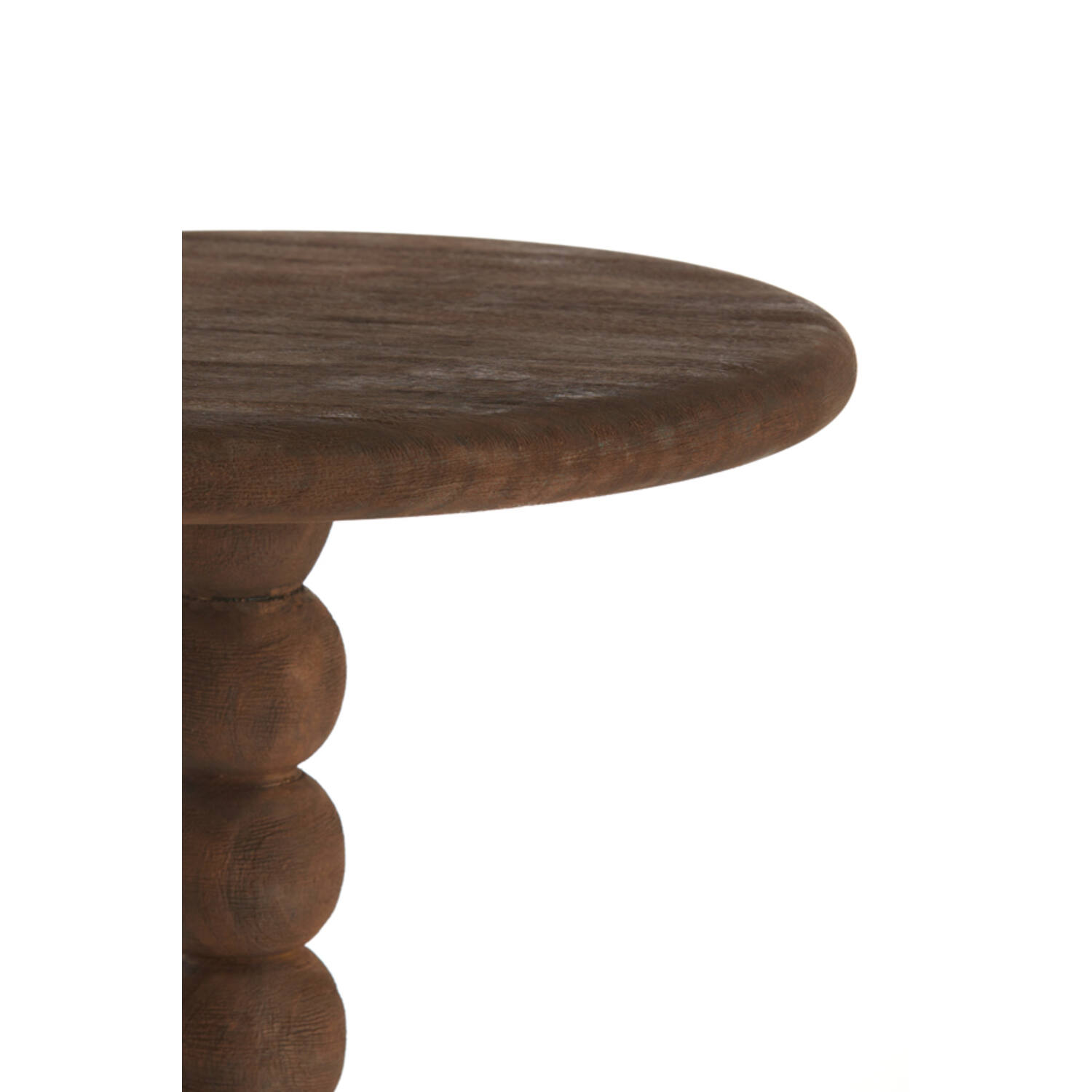 Bijzettafel Ø35x54 cm VEGLIO hout mat donker bruin