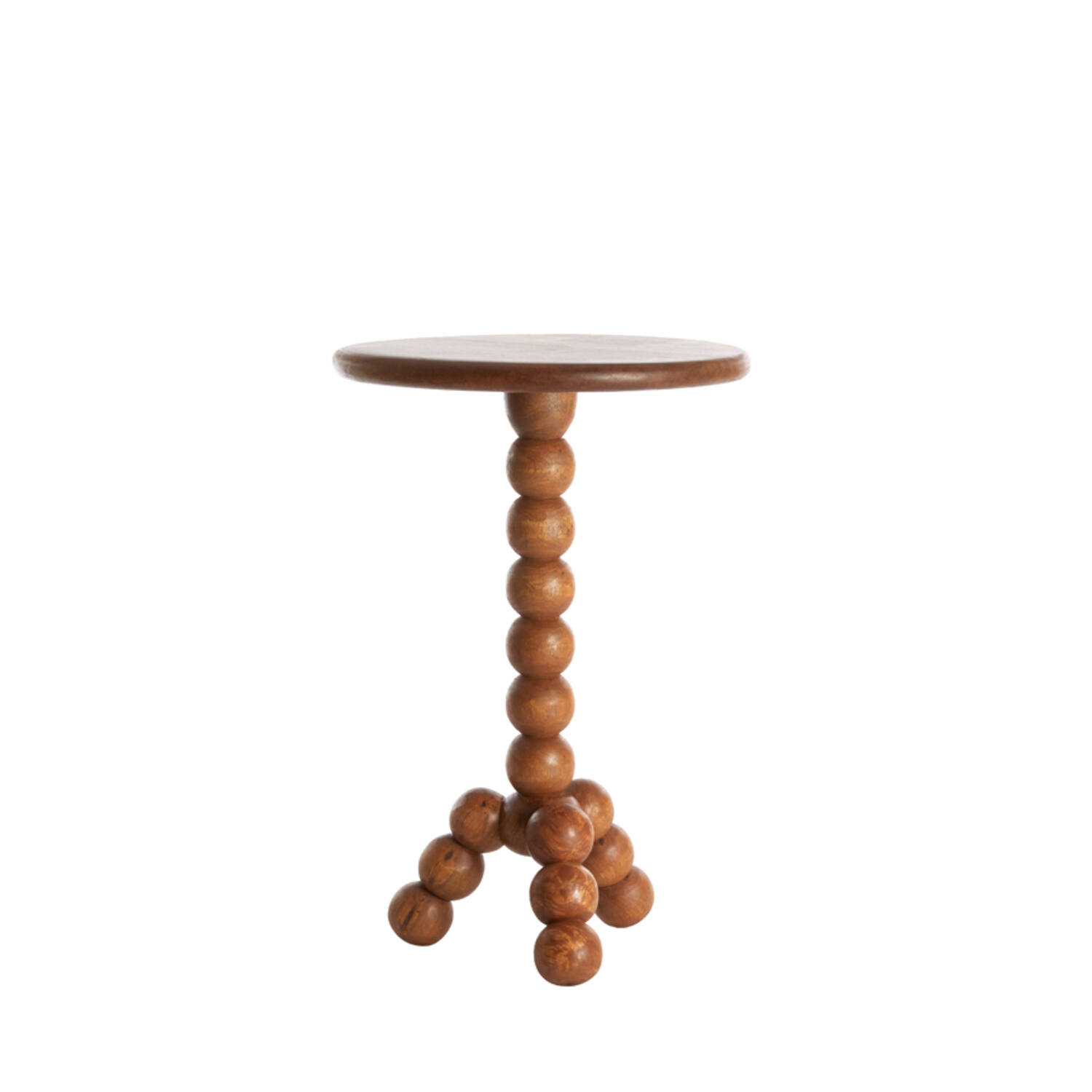 Bijzettafel Ø35x54 cm VEGLIO hout olie bruin