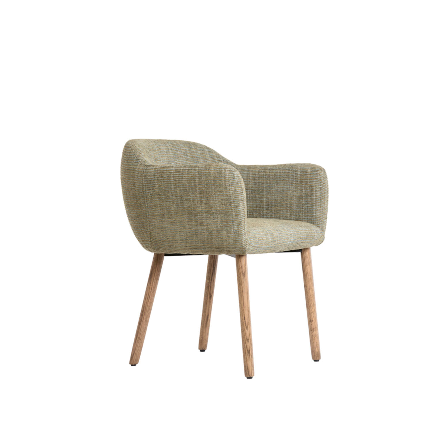 Dining chair 59,5x59x76 cm BLAINE green+wood dark brown