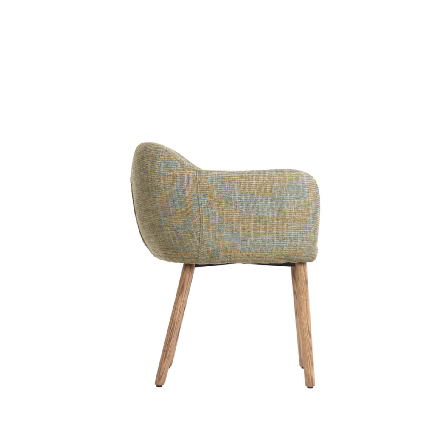 Dining chair 59,5x59x76 cm BLAINE green+wood dark brown