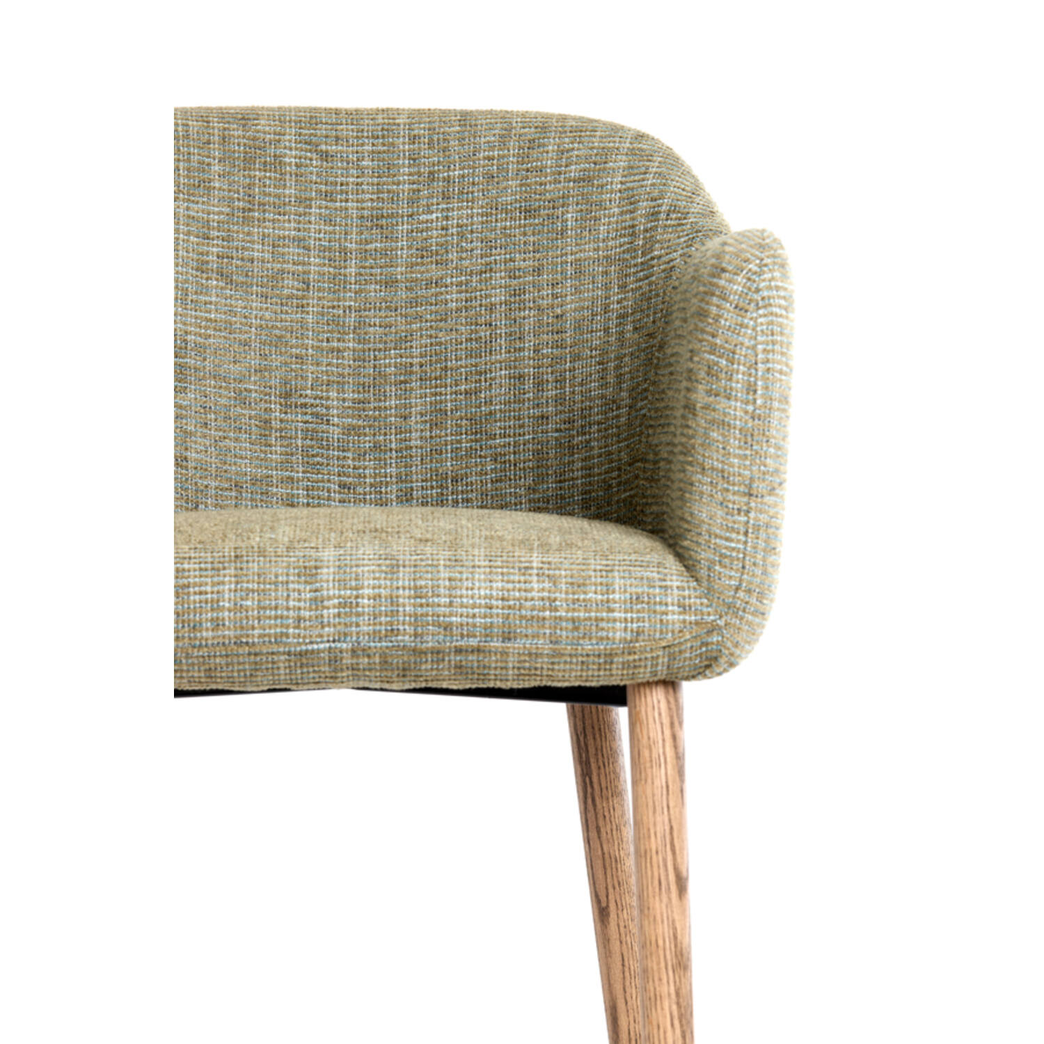 Dining chair 59,5x59x76 cm BLAINE green+wood dark brown