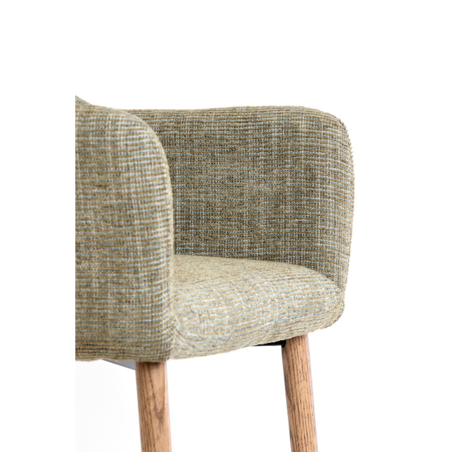 Dining chair 59,5x59x76 cm BLAINE green+wood dark brown