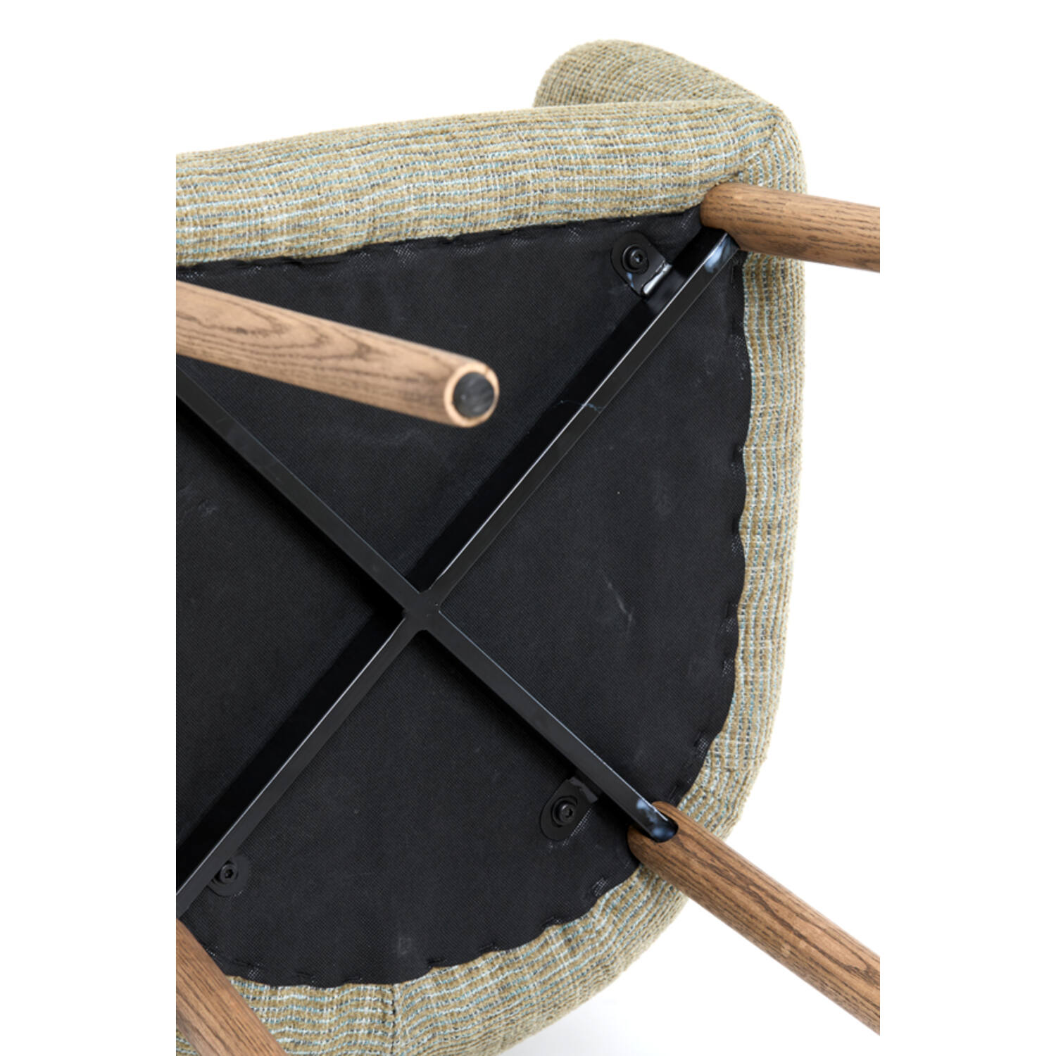 Dining chair 59,5x59x76 cm BLAINE green+wood dark brown