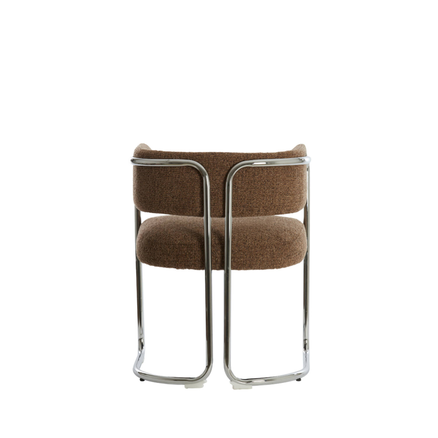 Dining chair 57x53x73,5 cm ADANTE dark brown+chrome