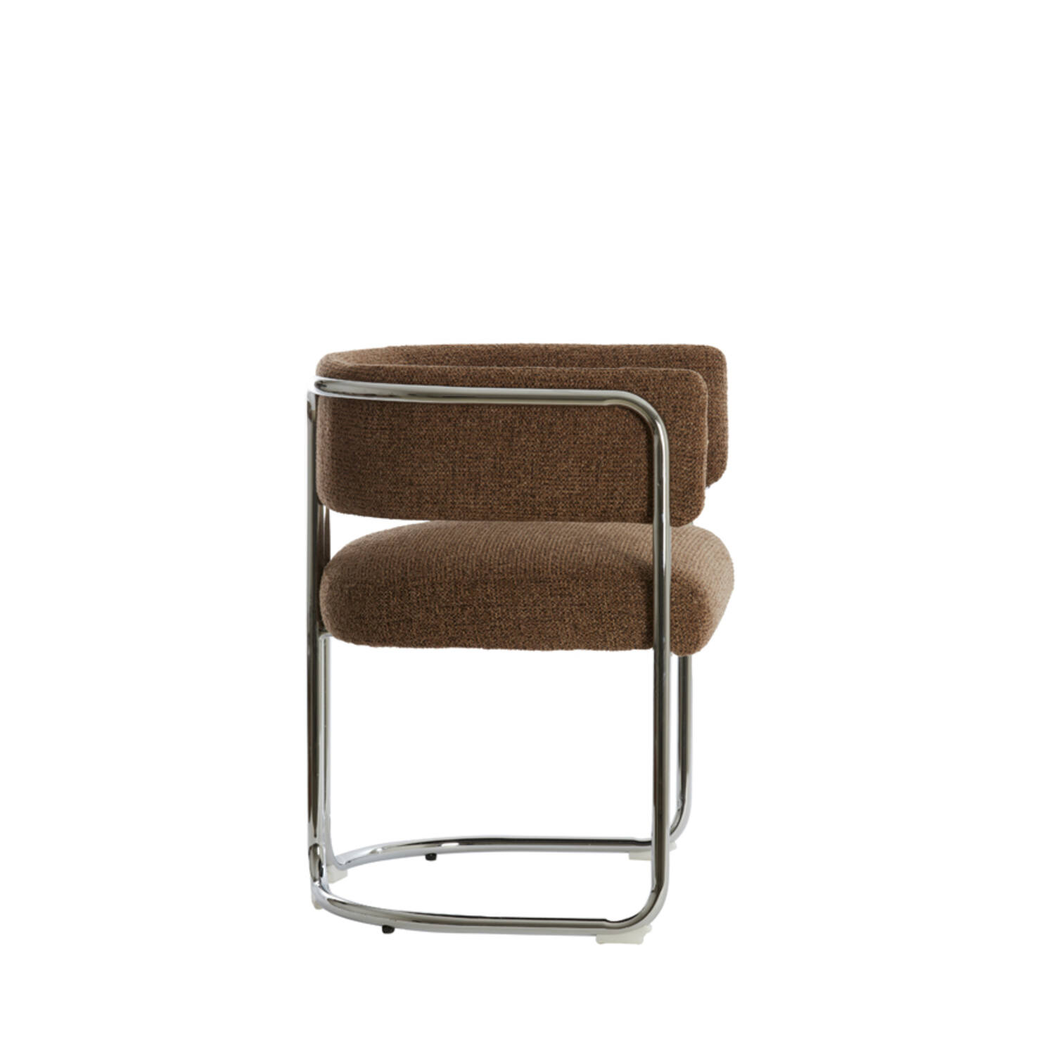 Dining chair 57x53x73,5 cm ADANTE dark brown+chrome