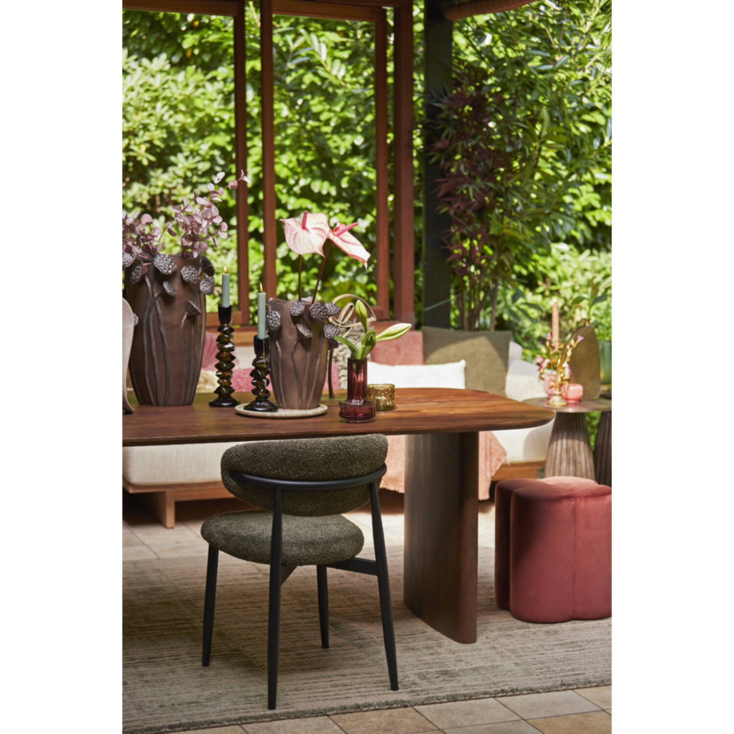 Dining chair 54x52x76 cm ENIOLA green+black