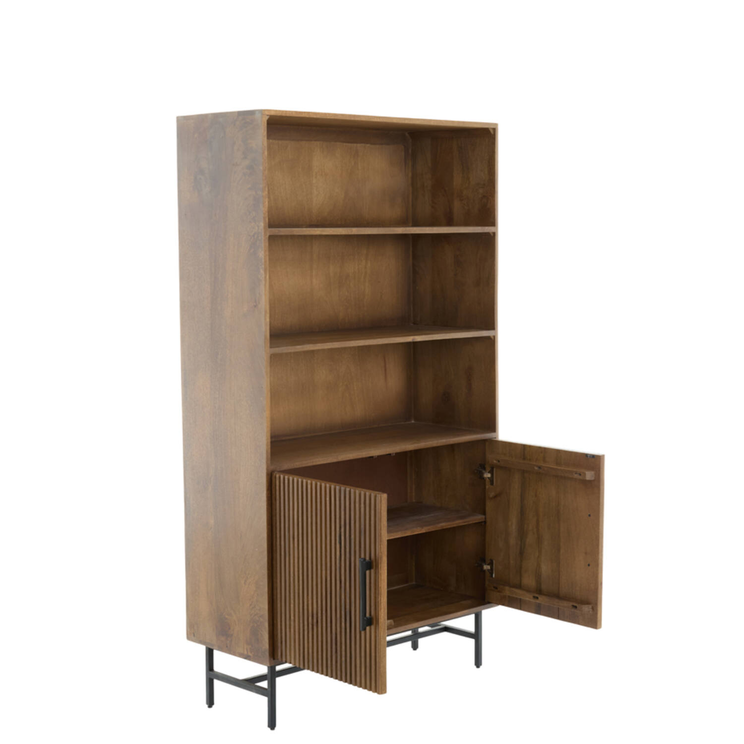 Cabinet 100x40x180 cm DUBAKU wood dark brown