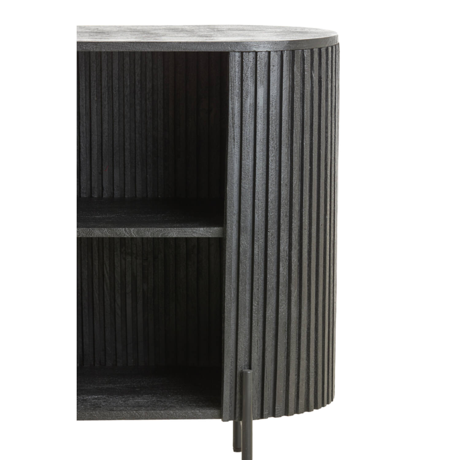 Cabinet 100x40x80 cm DUMOSI wood matt black