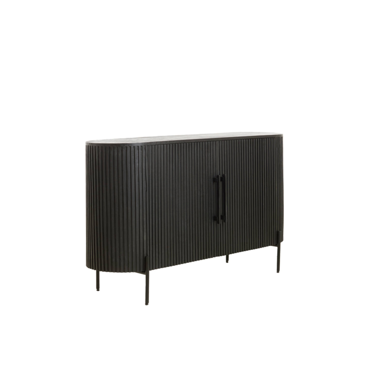 Cabinet 140x40x78 cm DUMOSI wood matt black