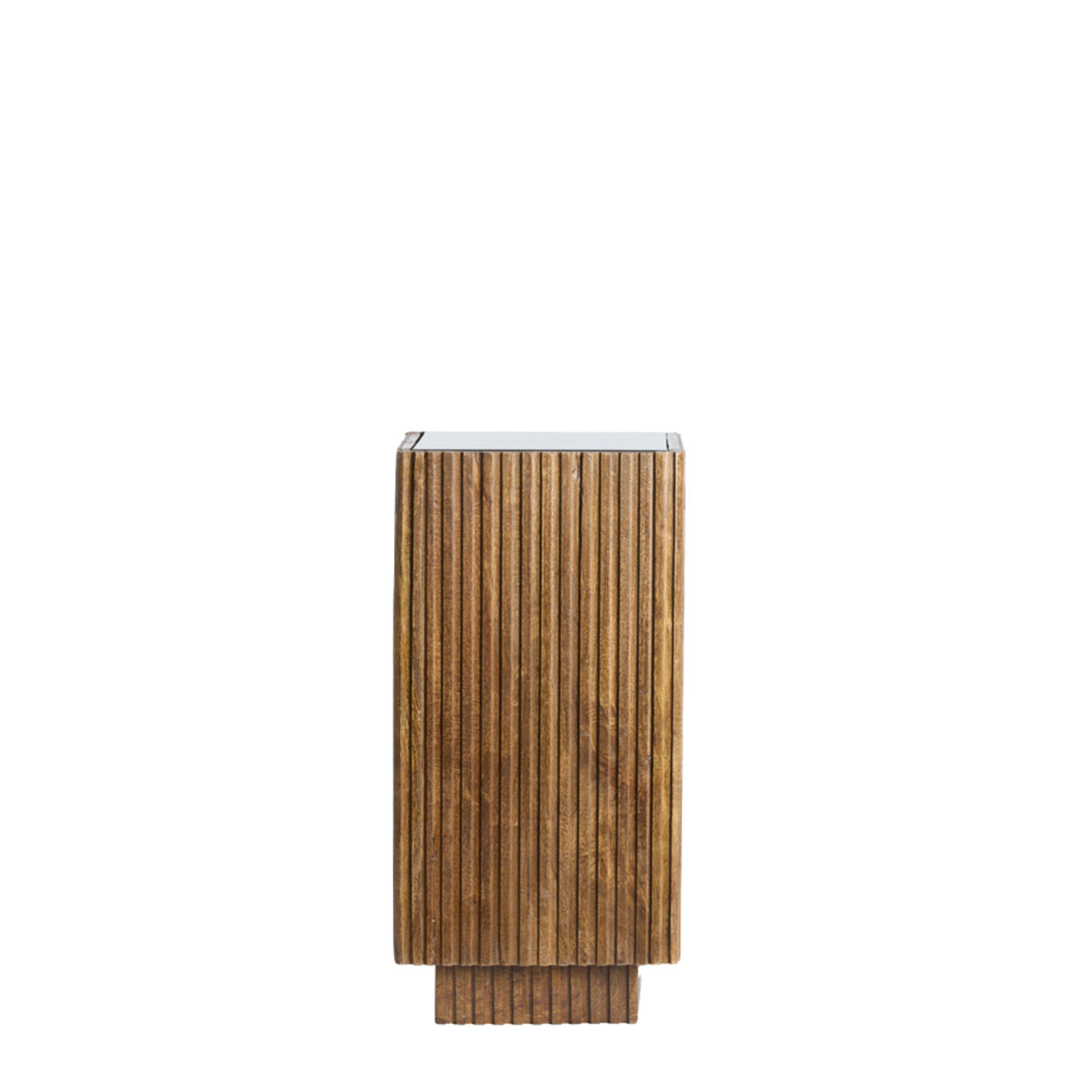 Pillar 30x30x60 cm GATURA wood dark brown+glass brown