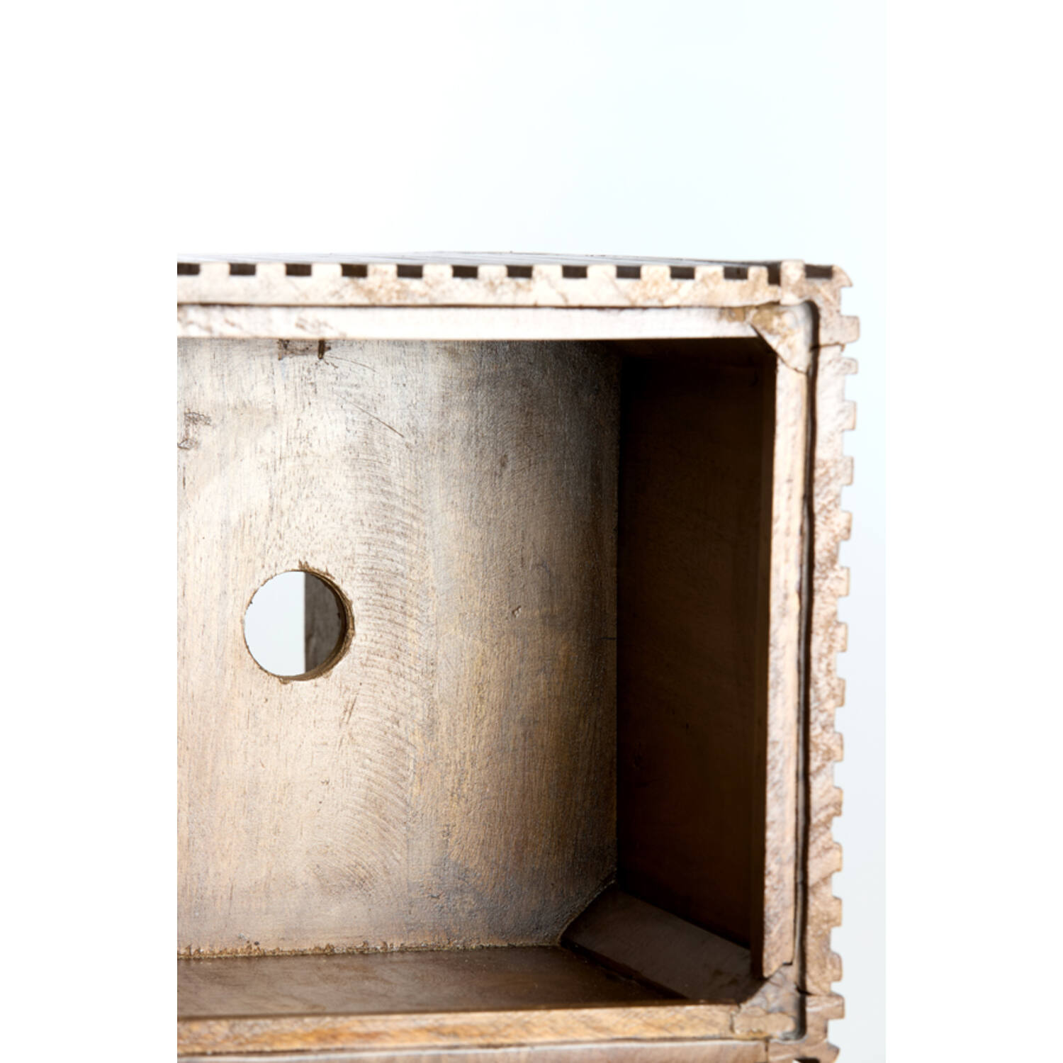 Pillar 30x30x60 cm GATURA wood dark brown+glass brown