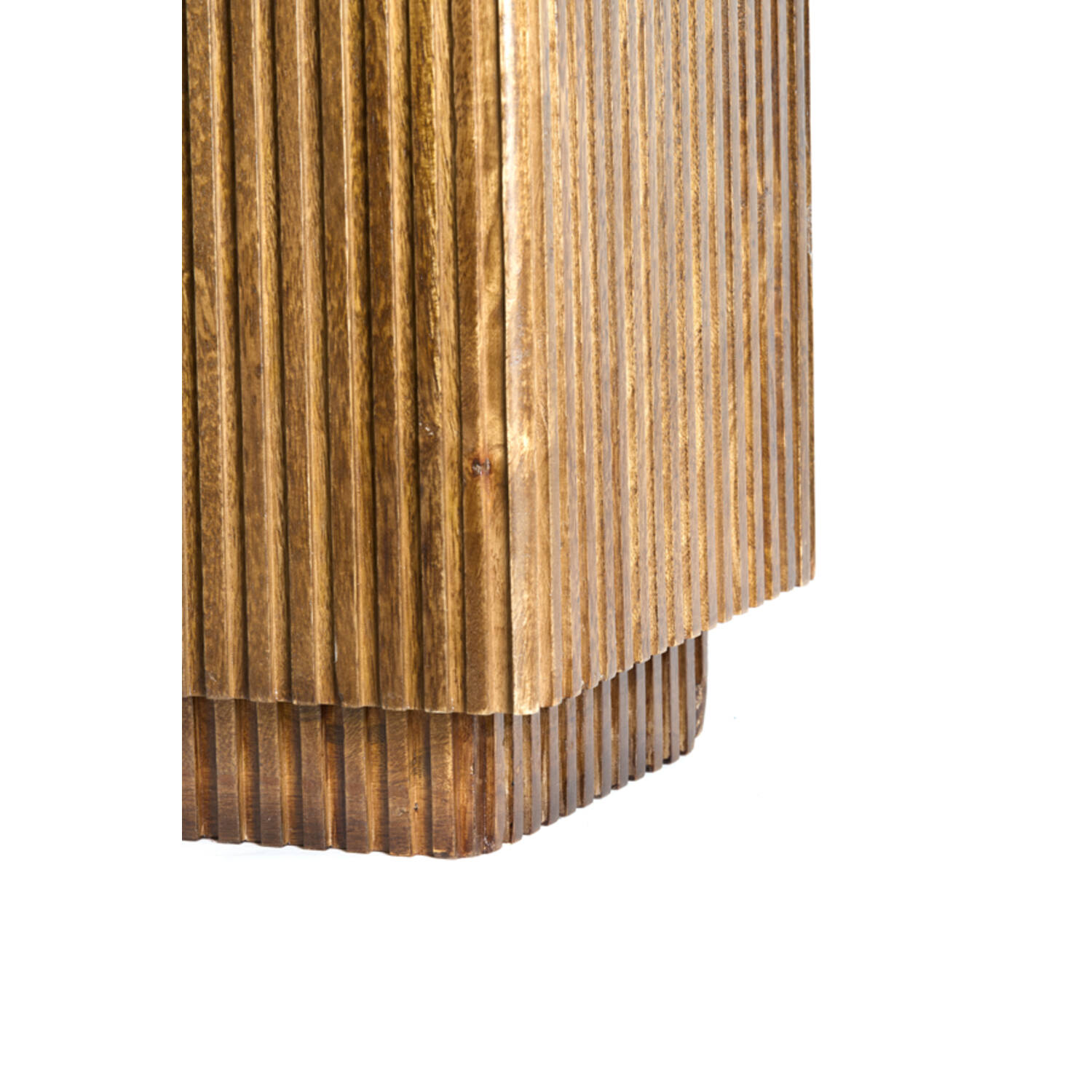 Pillar 35x35x80 cm GATURA wood dark brown+glass brown