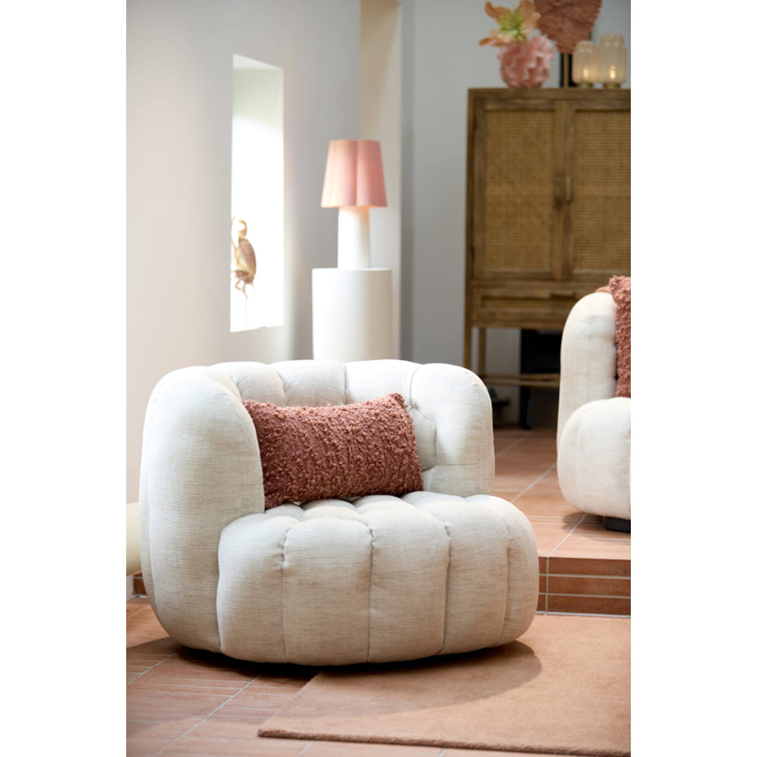 Stoel 100x98x72 cm AMARA crème