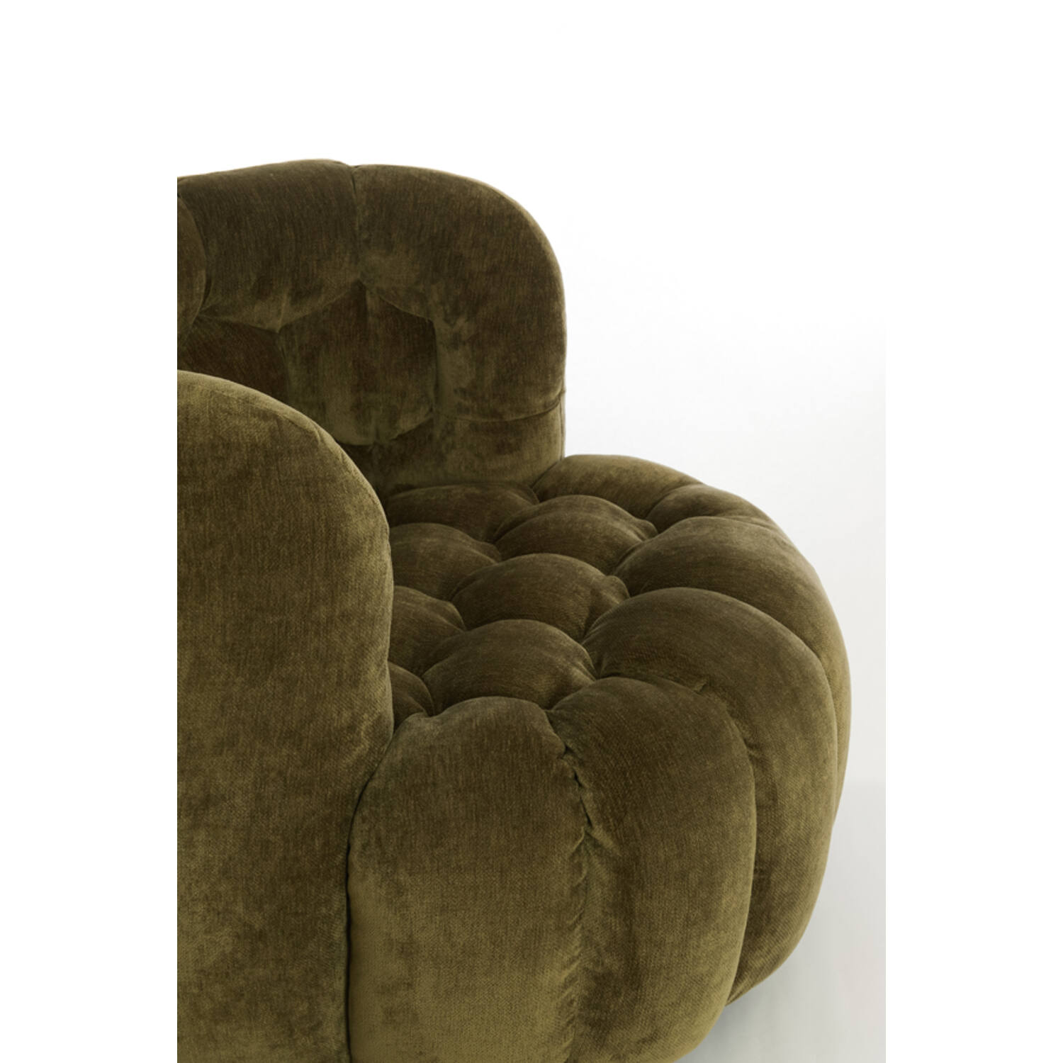Stoel 100x98x72 cm AMARA velvet olijf groen