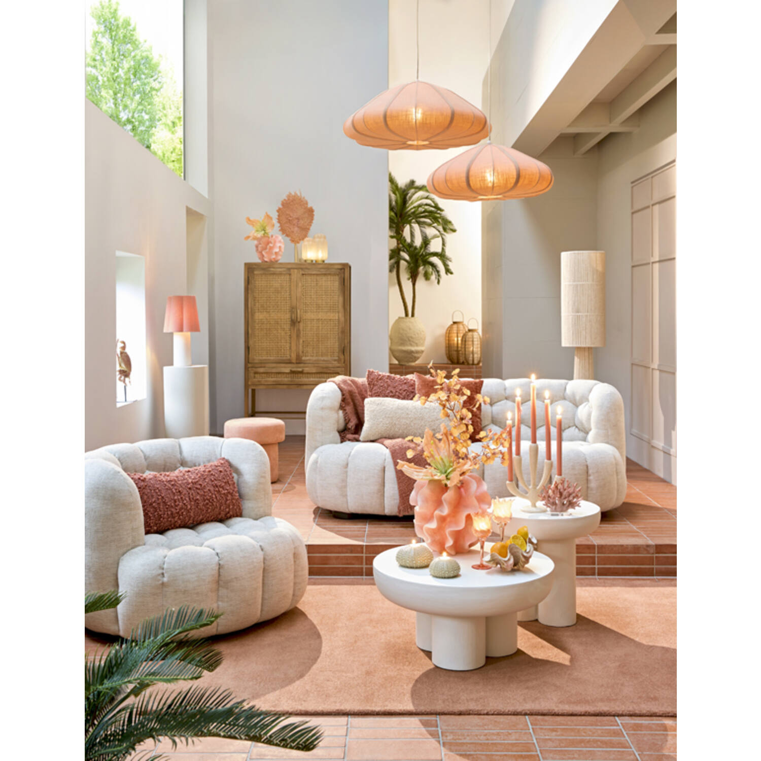 Sofa 200x100x78 cm AMARA cream