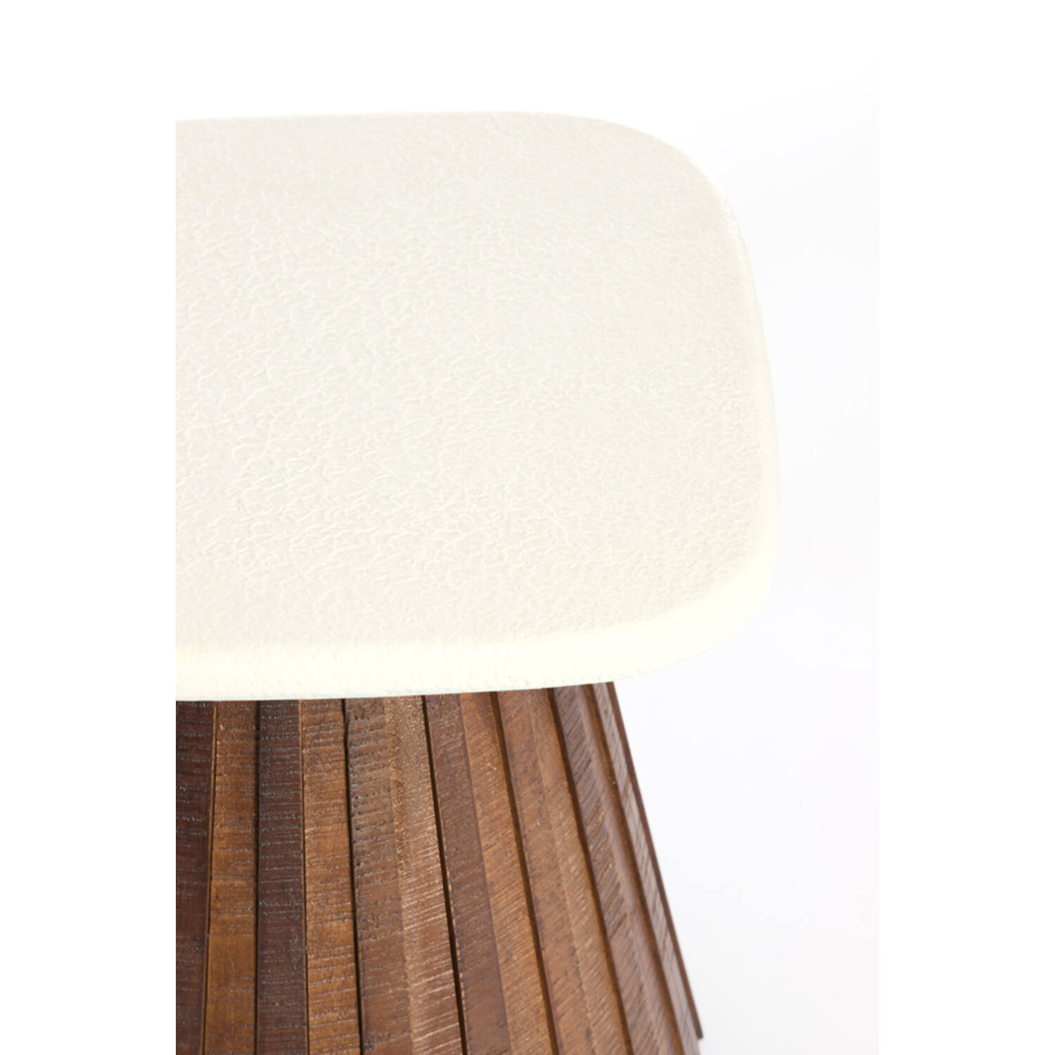 Side table 45x45x40 cm OKATO cream+wood brown