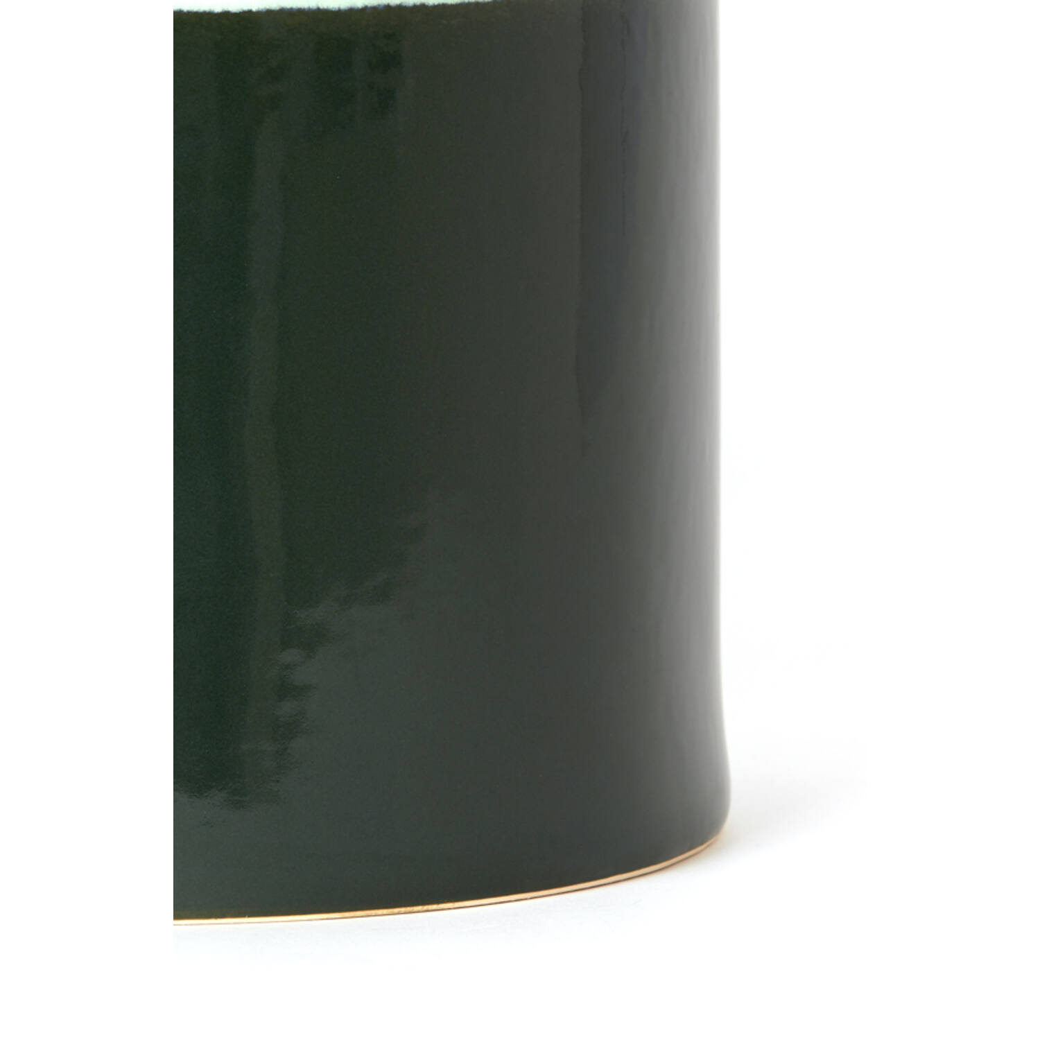 Bijzettafel Ø33x44 cm MOOCA keramiek donker groen-wit