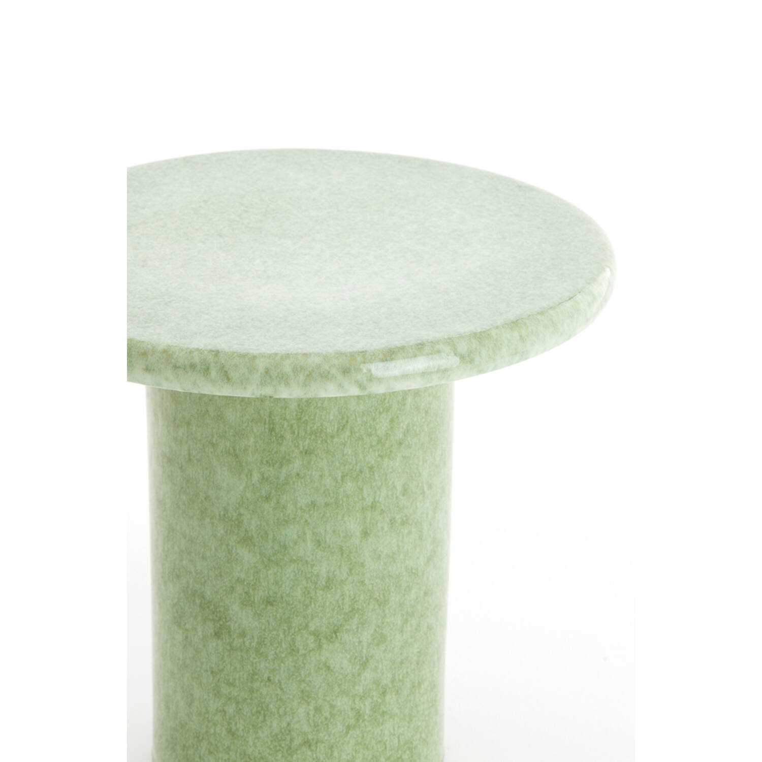 Side table Ø40,5x35,5 cm TUDO ceramics mint green-green