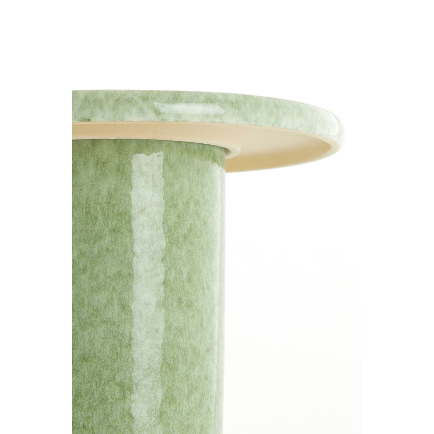 Side table Ø40,5x35,5 cm TUDO ceramics mint green-green
