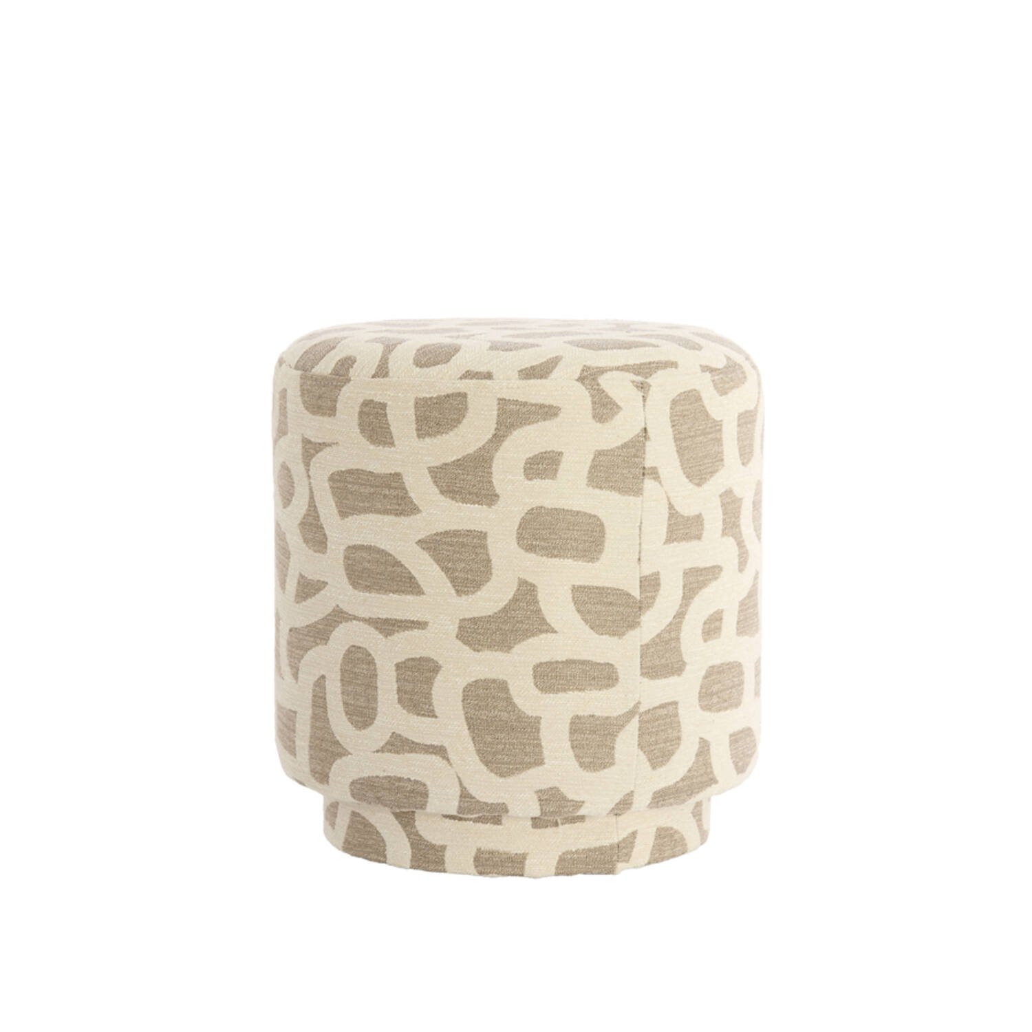 Pouf Ø40x44 cm DAVONTE taupe+beige
