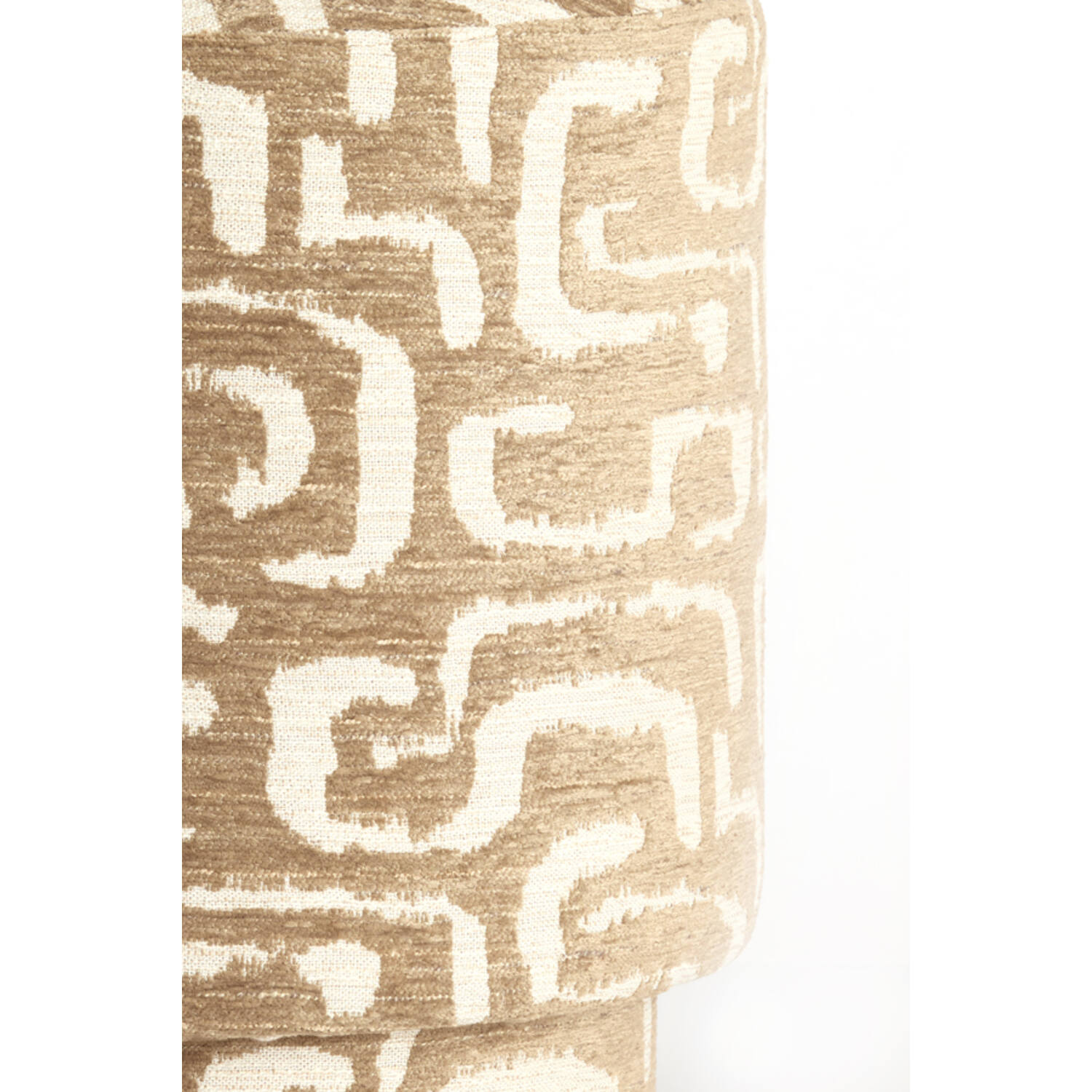 Pouf Ø40x44 cm DAVONTE green-grey+beige