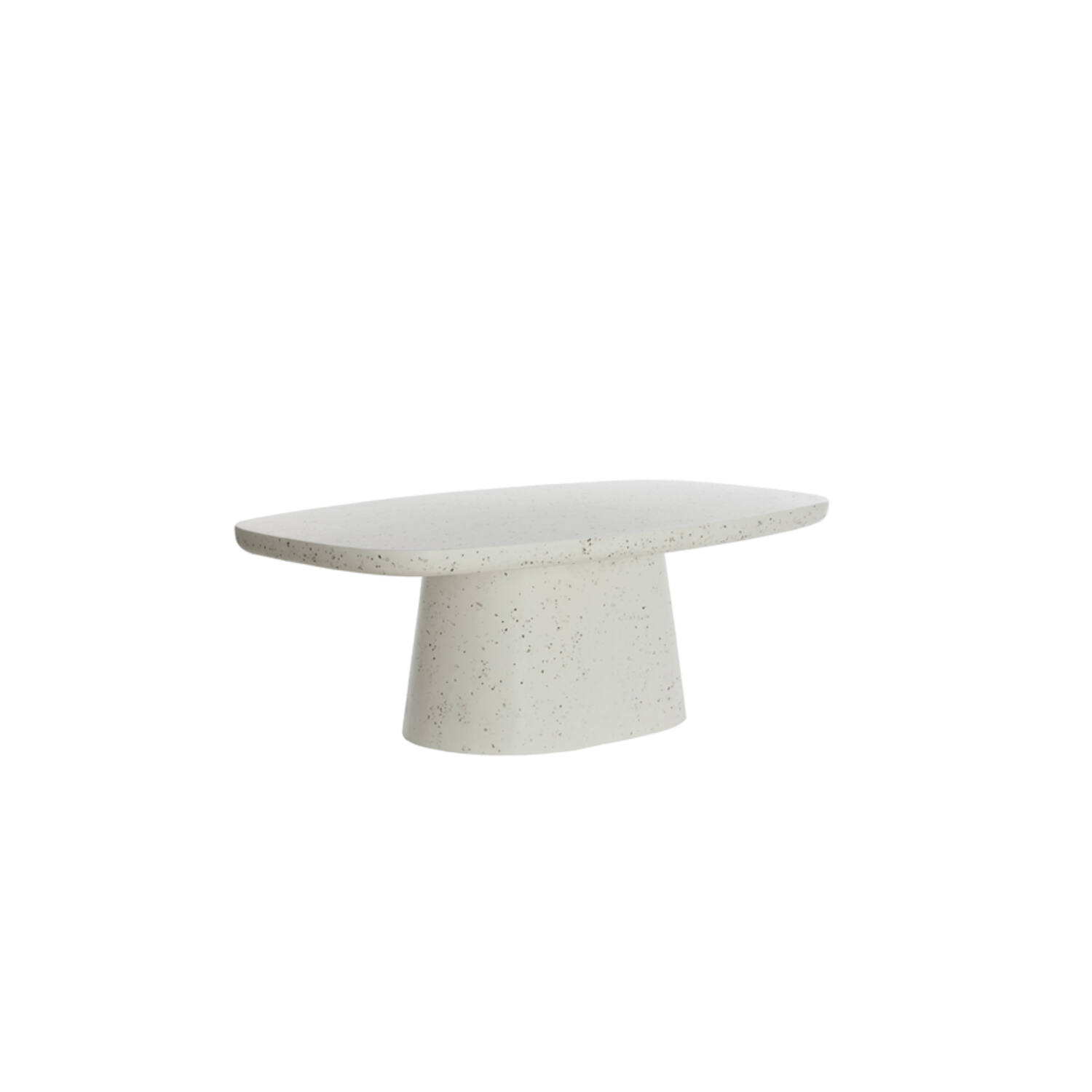 Coffee table 120x70x42 cm HAMURA terrazzo white