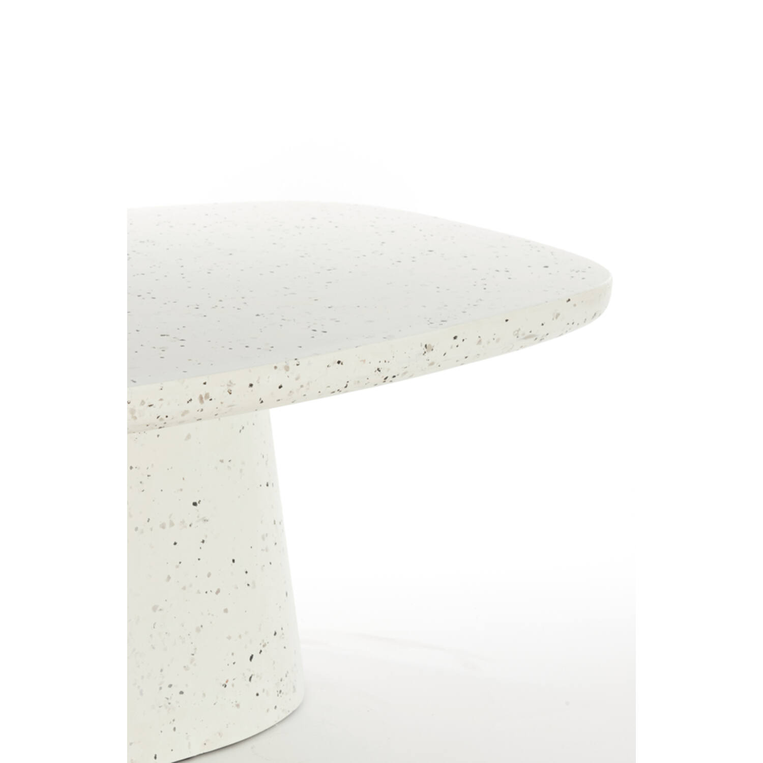 Coffee table 120x70x42 cm HAMURA terrazzo white