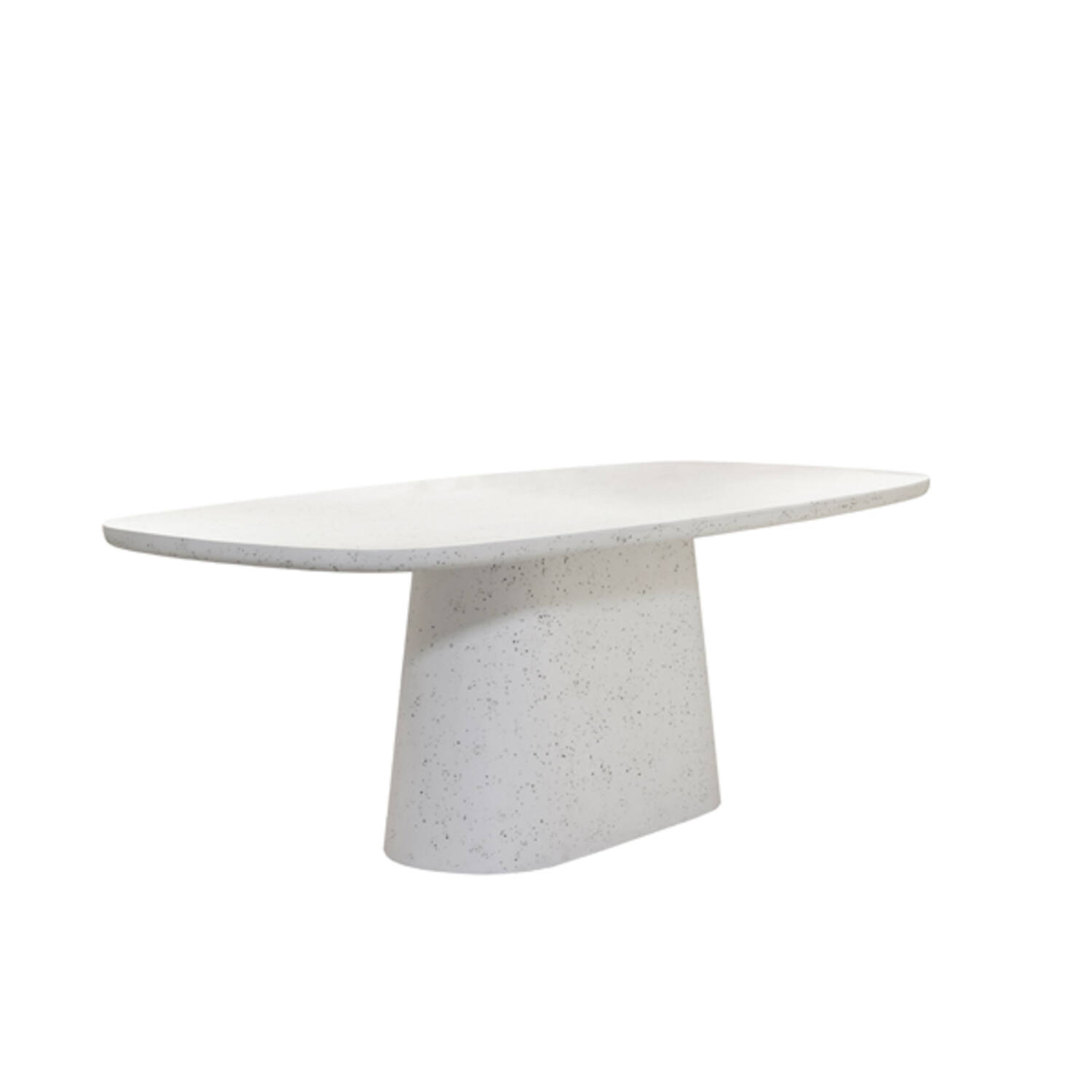 Eettafel 220x105x76 cm HAMURA terrazzo wit