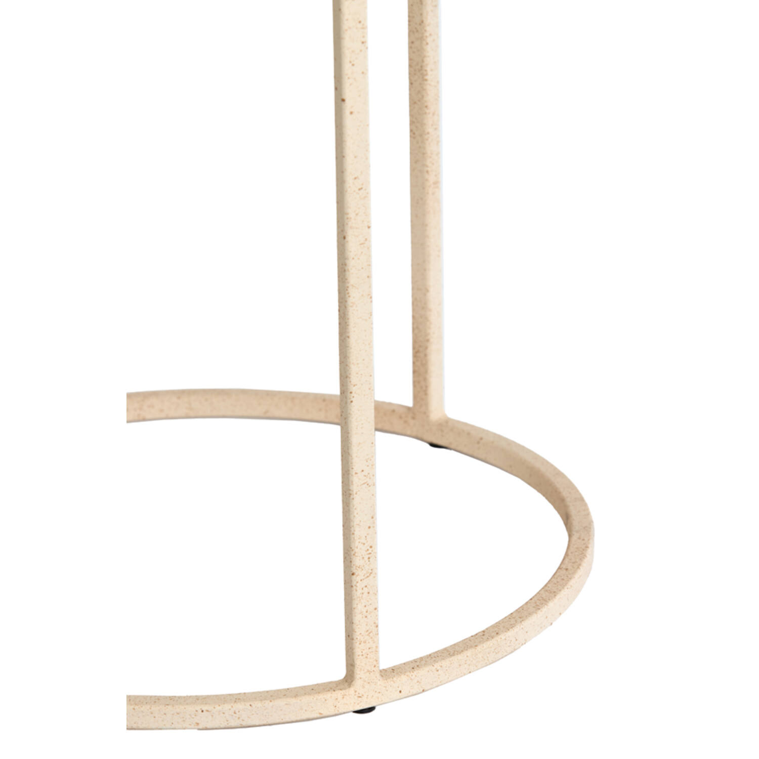 Side table S/2 Ø50x40+Ø52x46 cm SADAR sand+l brown spotted