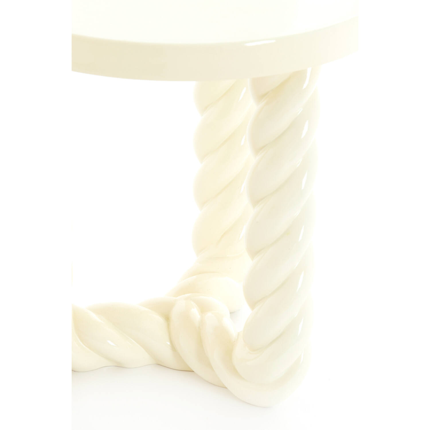 Bijzettafel Ø46x46 cm VALLEJO glans crème