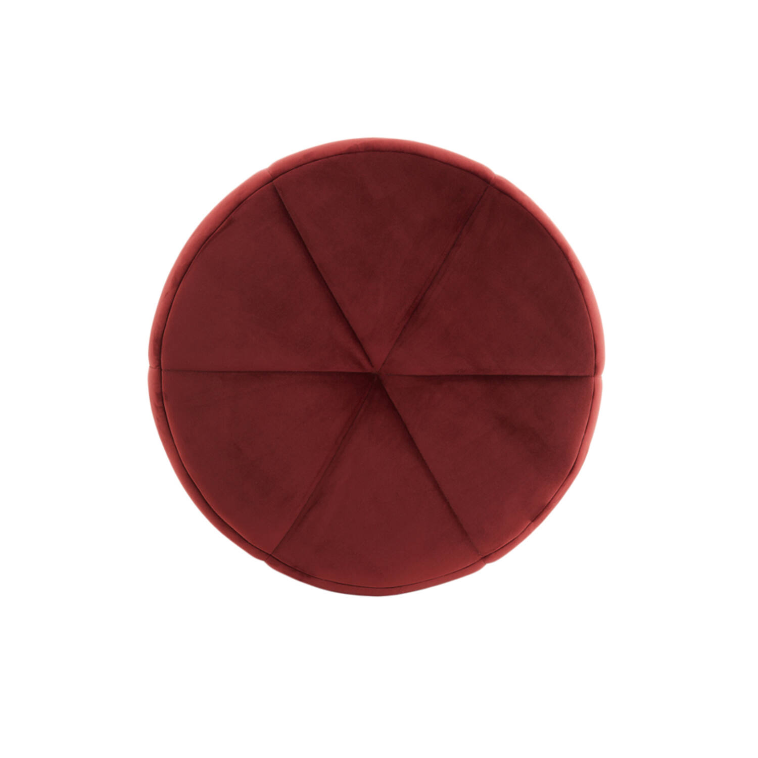Pouf Ø51x45 cm BATOEMI velvet burgundy