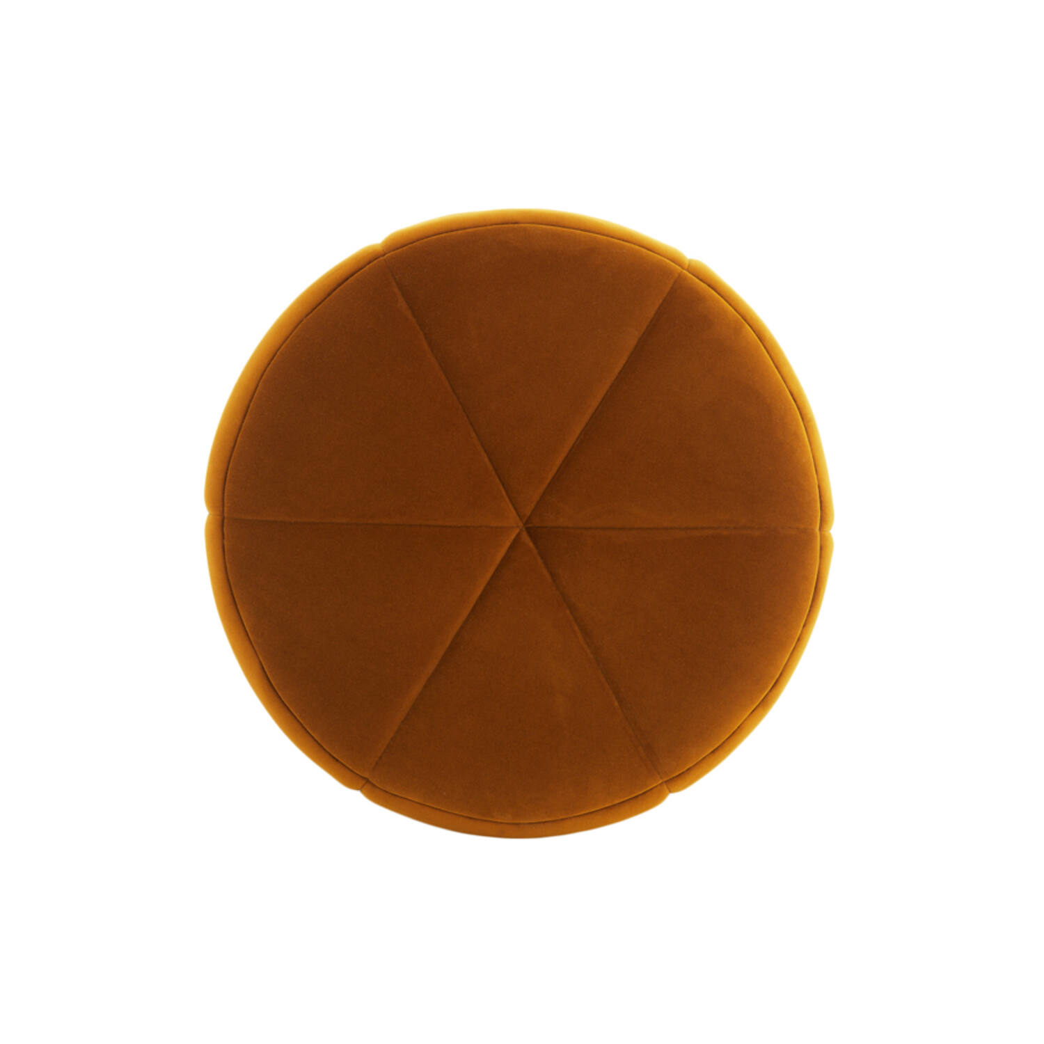 Pouf Ø51x45 cm BATOEMI velvet ocher yellow
