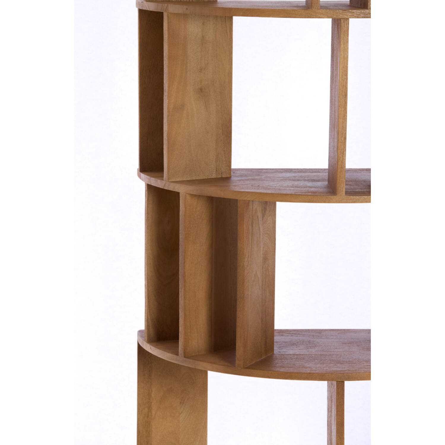 Wandkast open 76x37x212 cm LIMPYA licht bruin