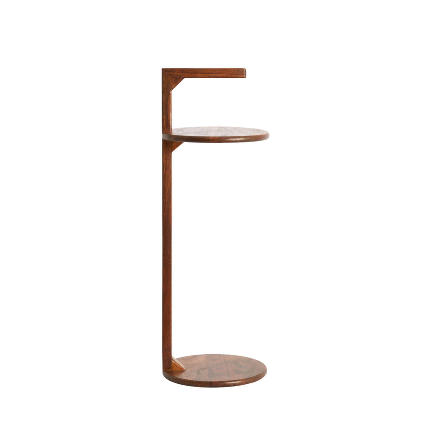 Bijzettafel Ø26x77 cm DELMINO acacia hout bruin