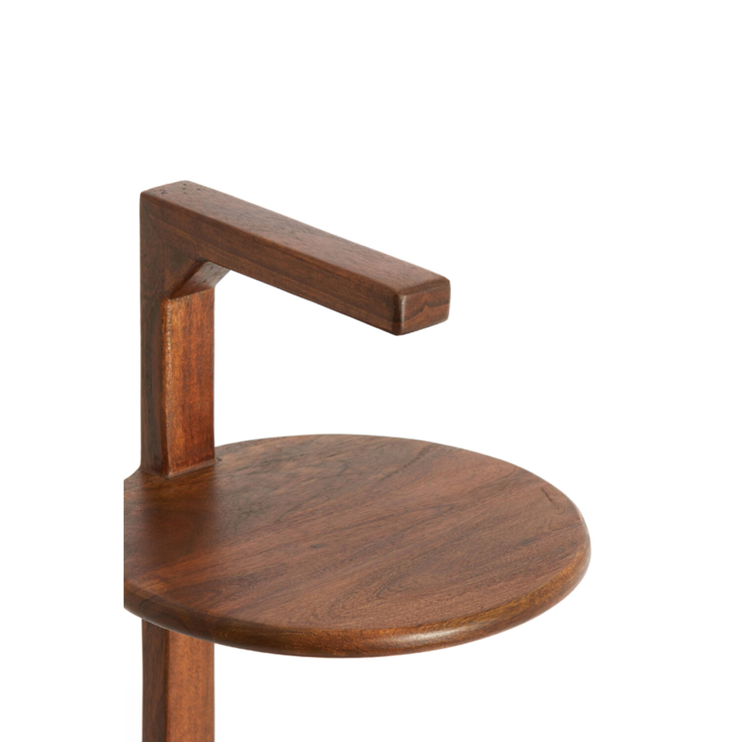 Bijzettafel Ø26x77 cm DELMINO acacia hout bruin