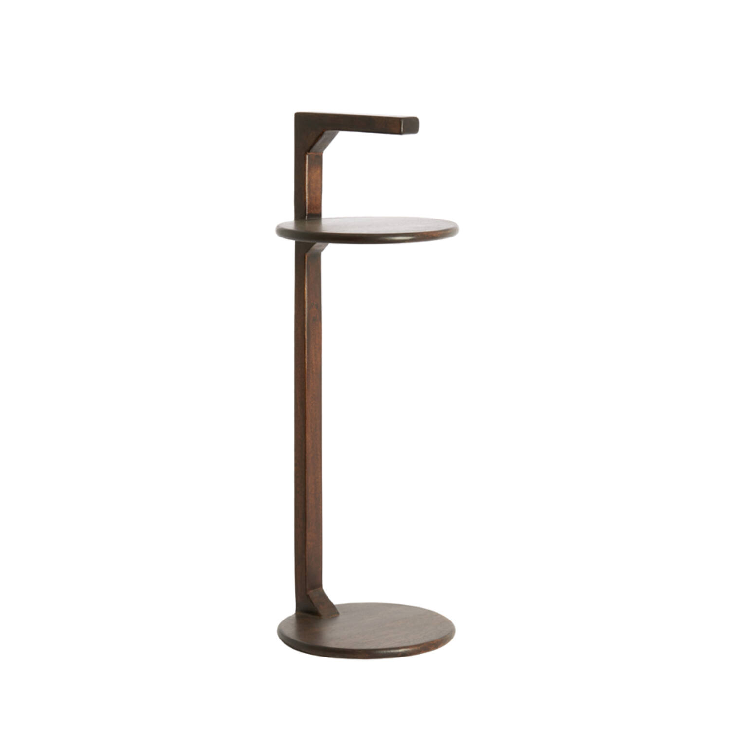 Side table Ø26x77 cm DELMINO mango wood chocolate brown