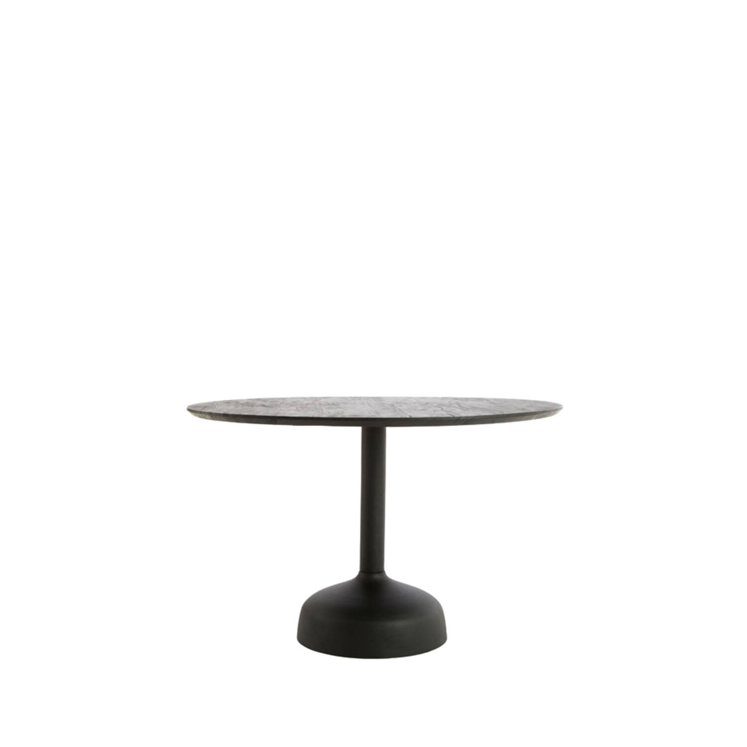 Dining table Ø120x76 cm TUNJA wood matt black+black