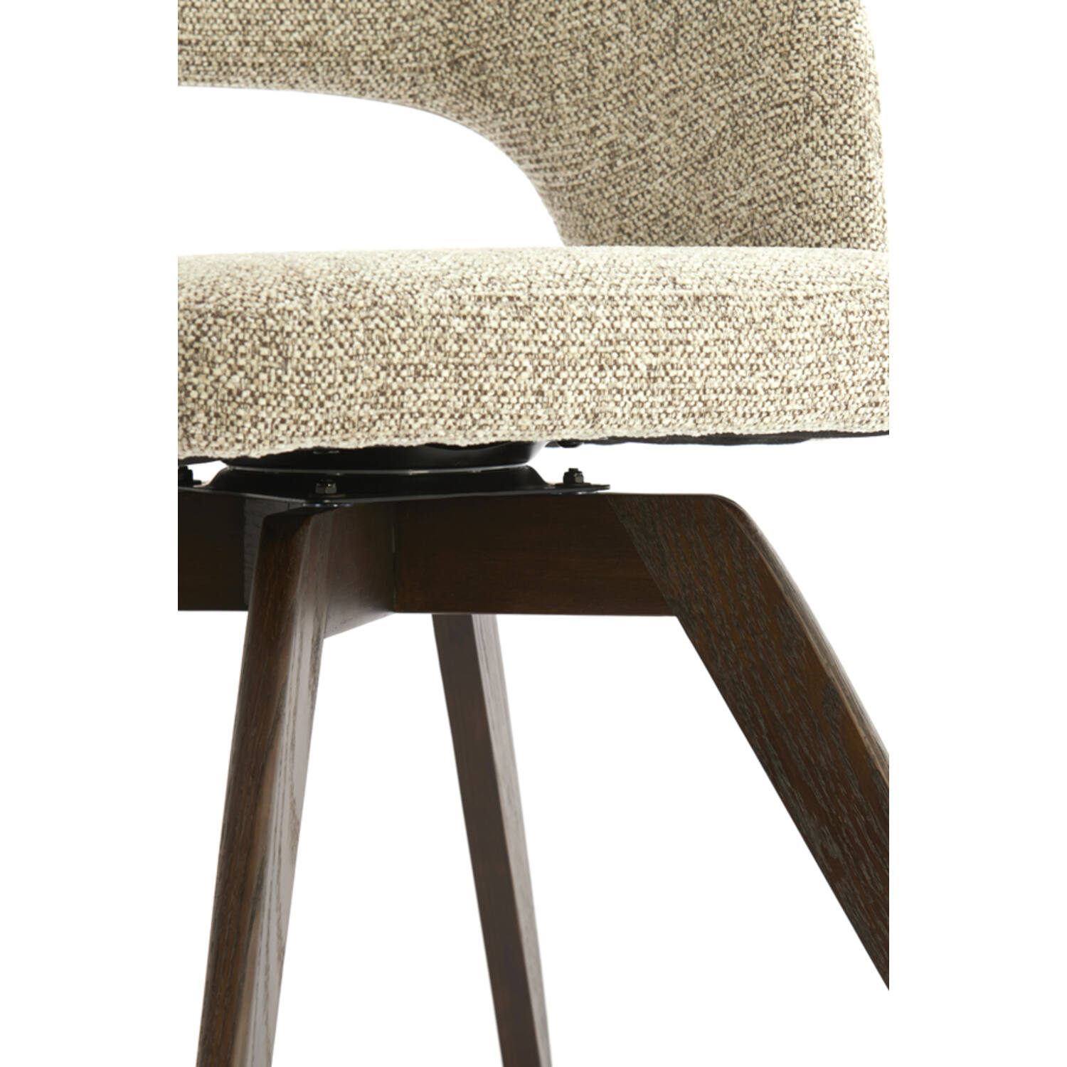 Eetkamerstoel 60x59x78 cm FLEN hout donker bruin+crème-bruin