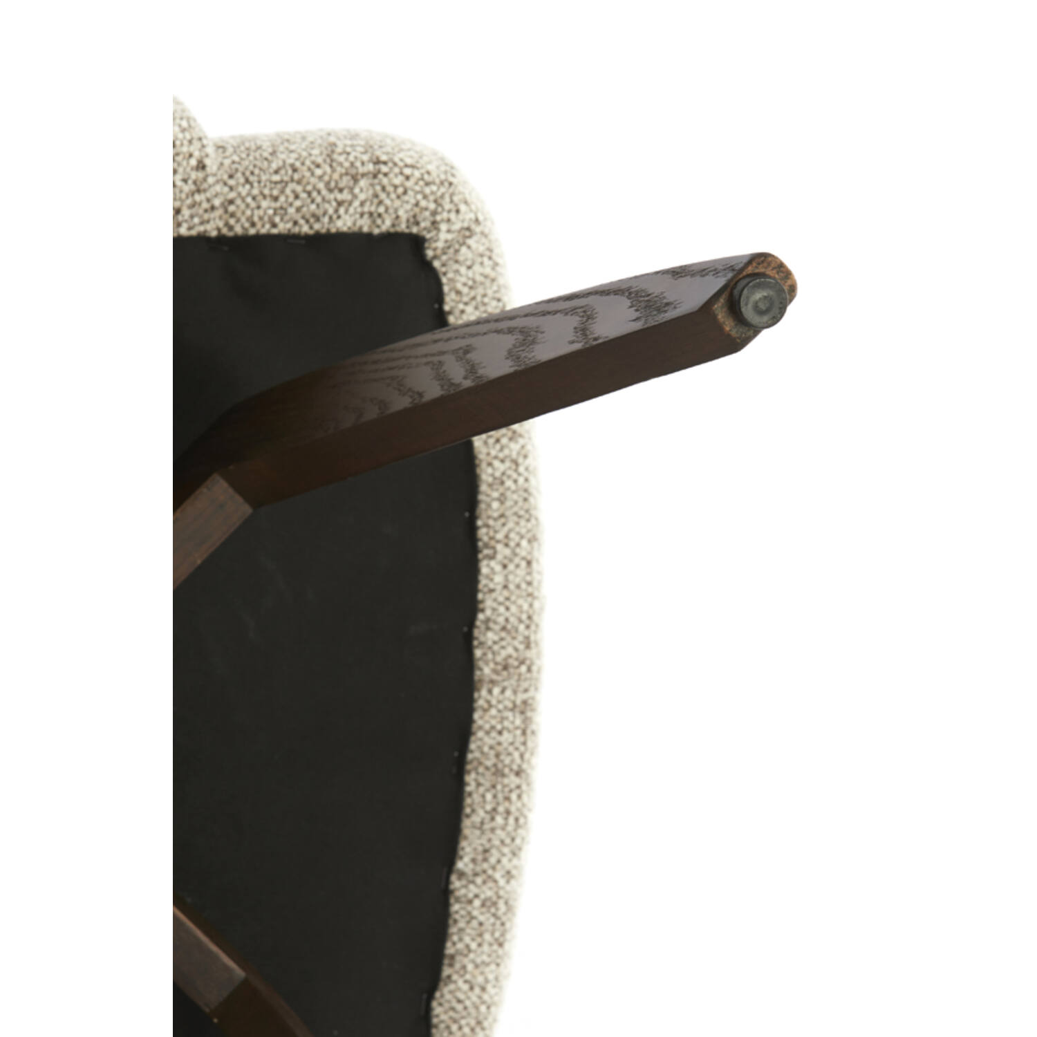Eetkamerstoel 60x59x78 cm FLEN hout donker bruin+crème-bruin