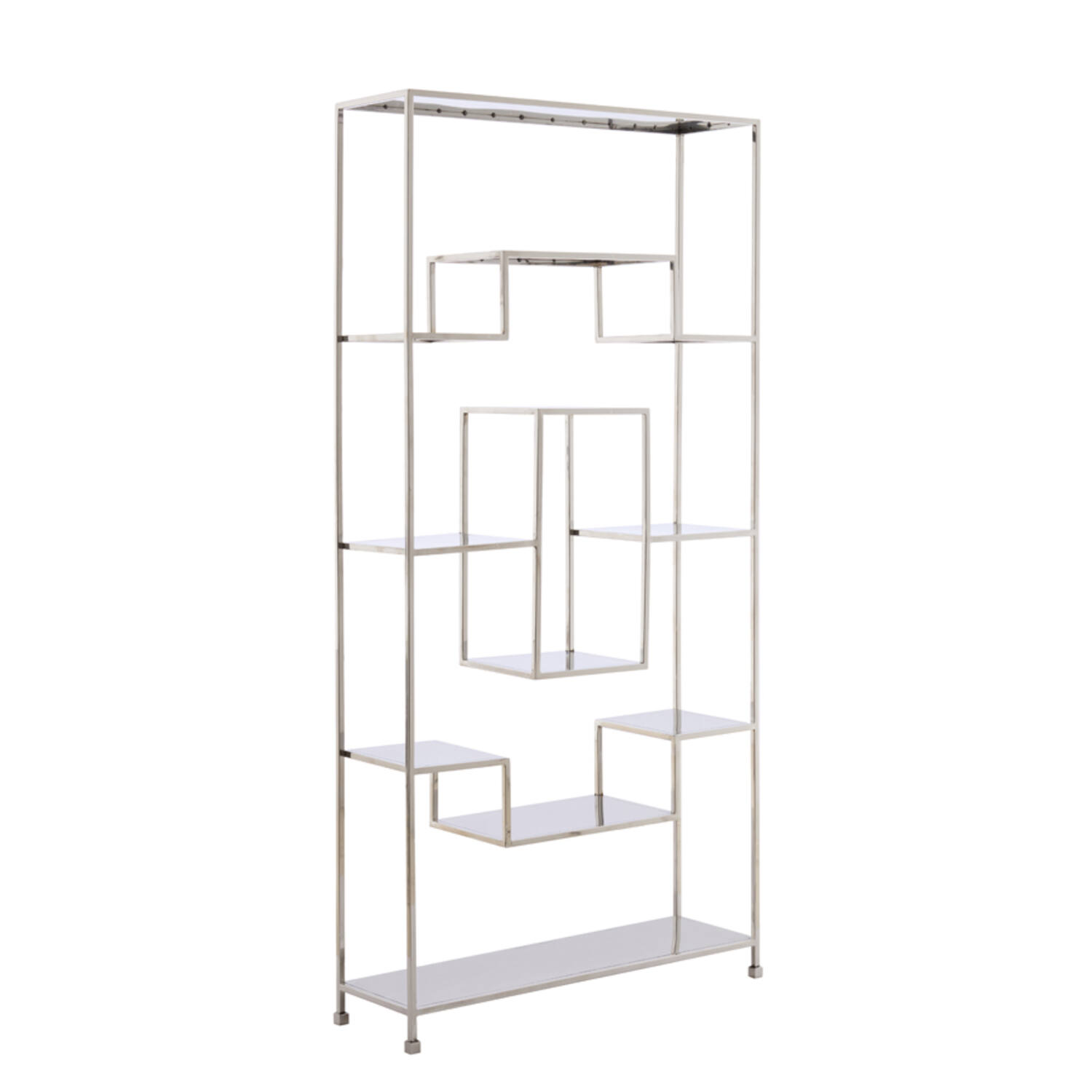 Cabinet open 100x30x205 cm REZINA nickel