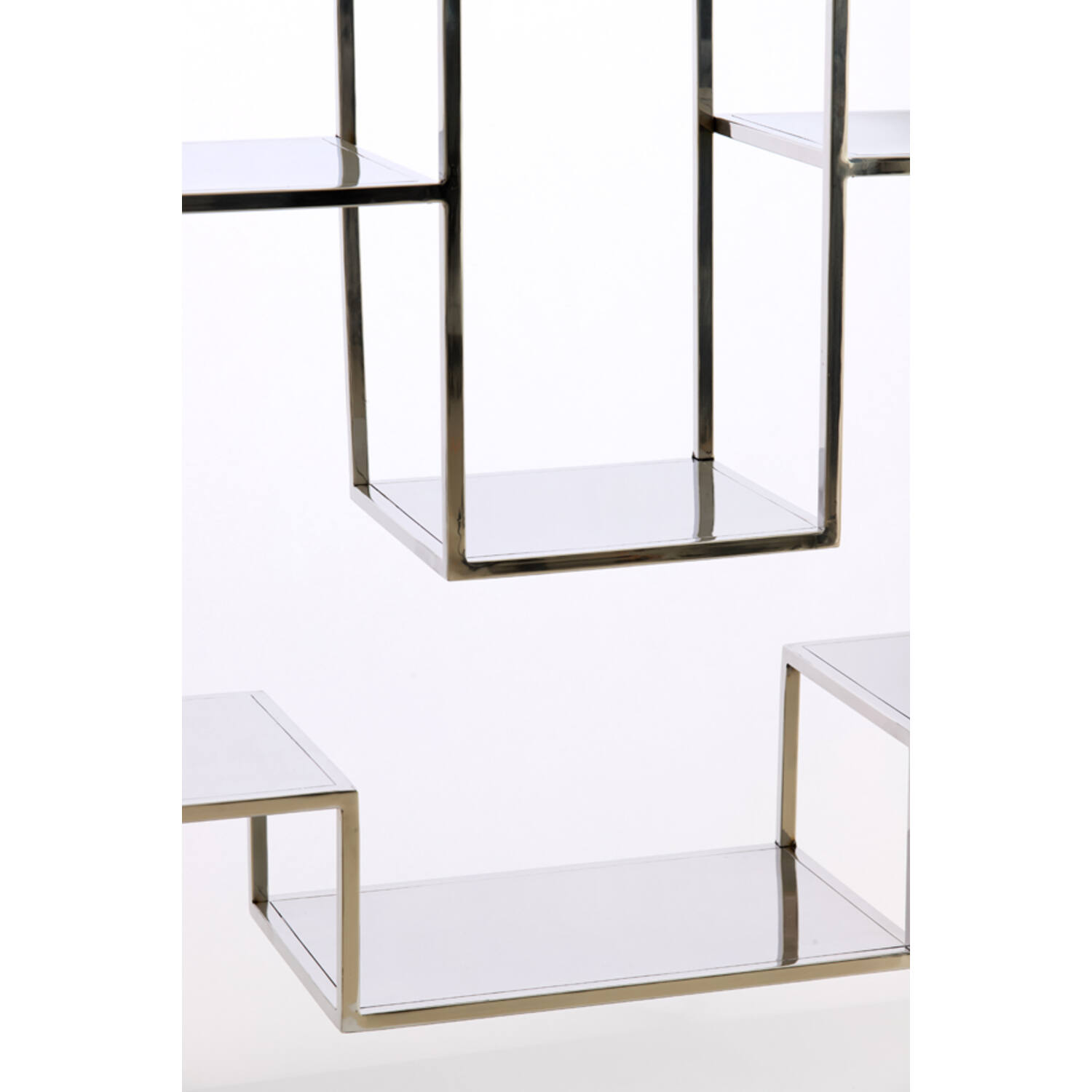 Cabinet open 100x30x205 cm REZINA nickel
