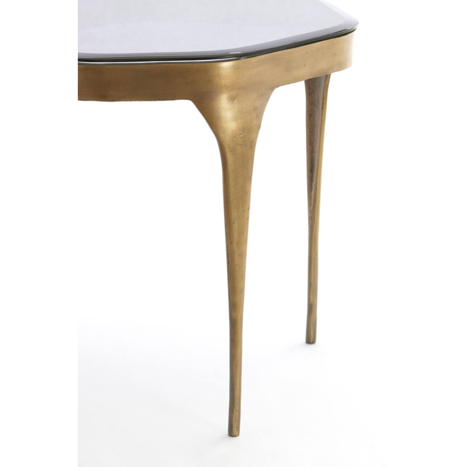 Side table S/2 max 50x45,5x50 cm AVI glass smoke+ant bronze