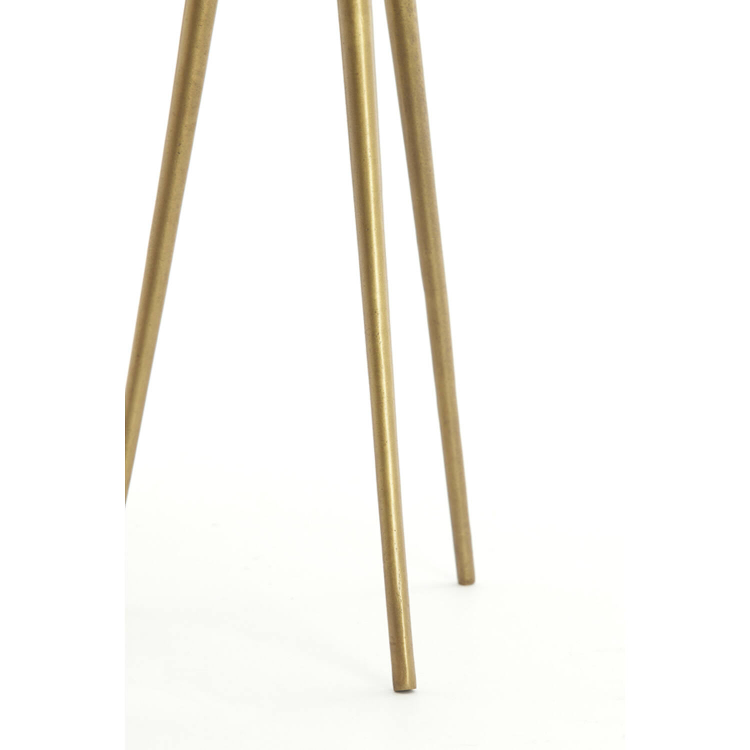 Bijzettafel S/2 max Ø43x53 cm PRATO marmer wit+antiek brons